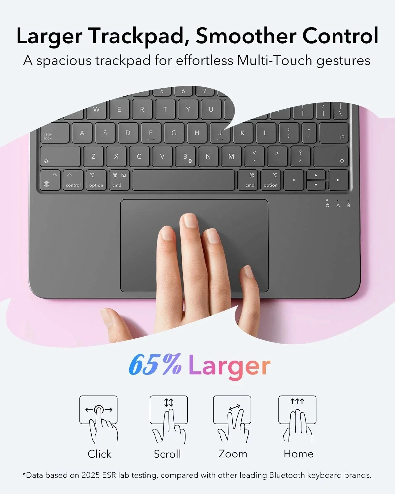 iPad Air 11" (M4) 2026 Flex Keyboard Case (Detachable)- US Layout-Dark Gray - Image 7