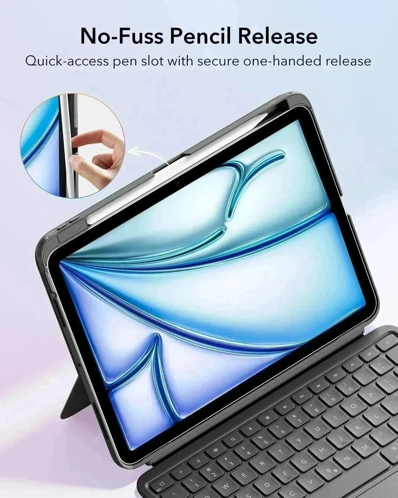 iPad Air 11" (2024) Flex Keyboard Case (Detachable) Transformation Bundle- US Layout-Dark Gray - Image 8