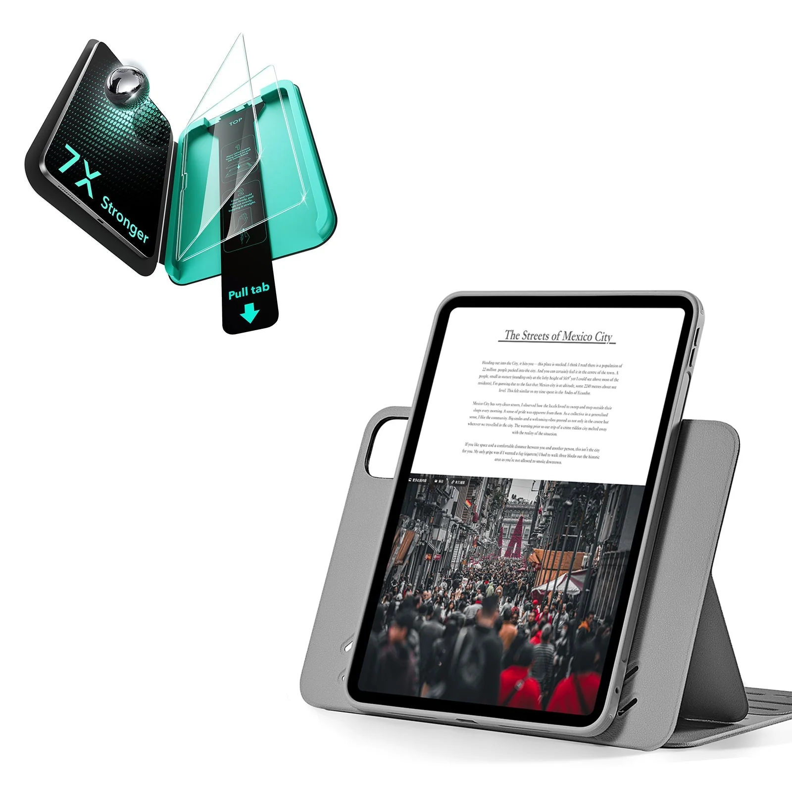 iPad Pro 11" (2025) Bundle Shift Magnetic Case & Armorite® Protection - Gray