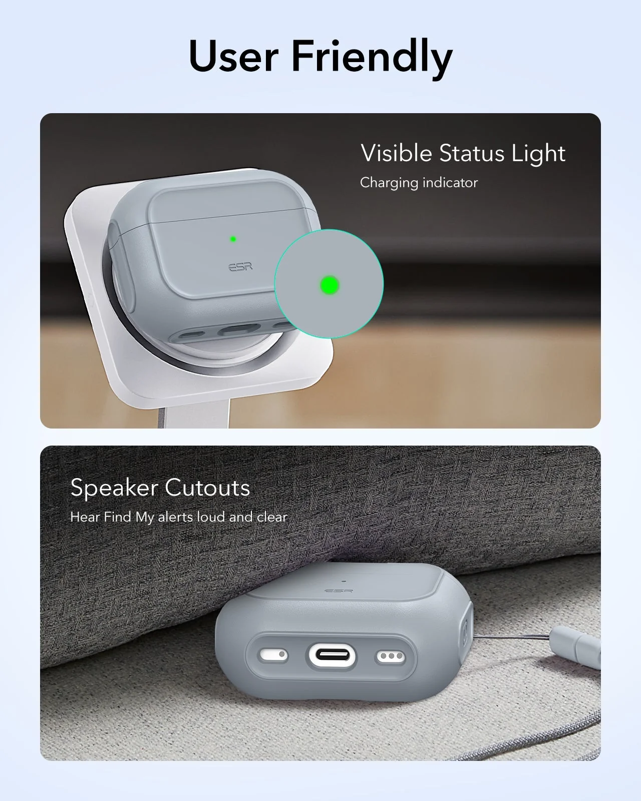 AirPods Pro 3 Orbit Hybrid Magnetic Case - Gray - Image 9