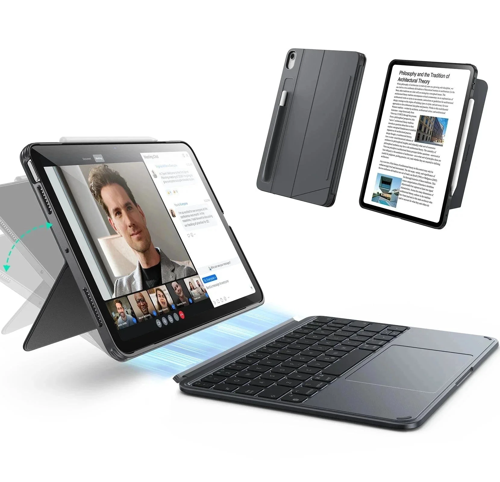 iPad Air 11" (M4) 2026 Shift Keyboard Case (Detachable) -US Layout-Dark Gray - Image 3