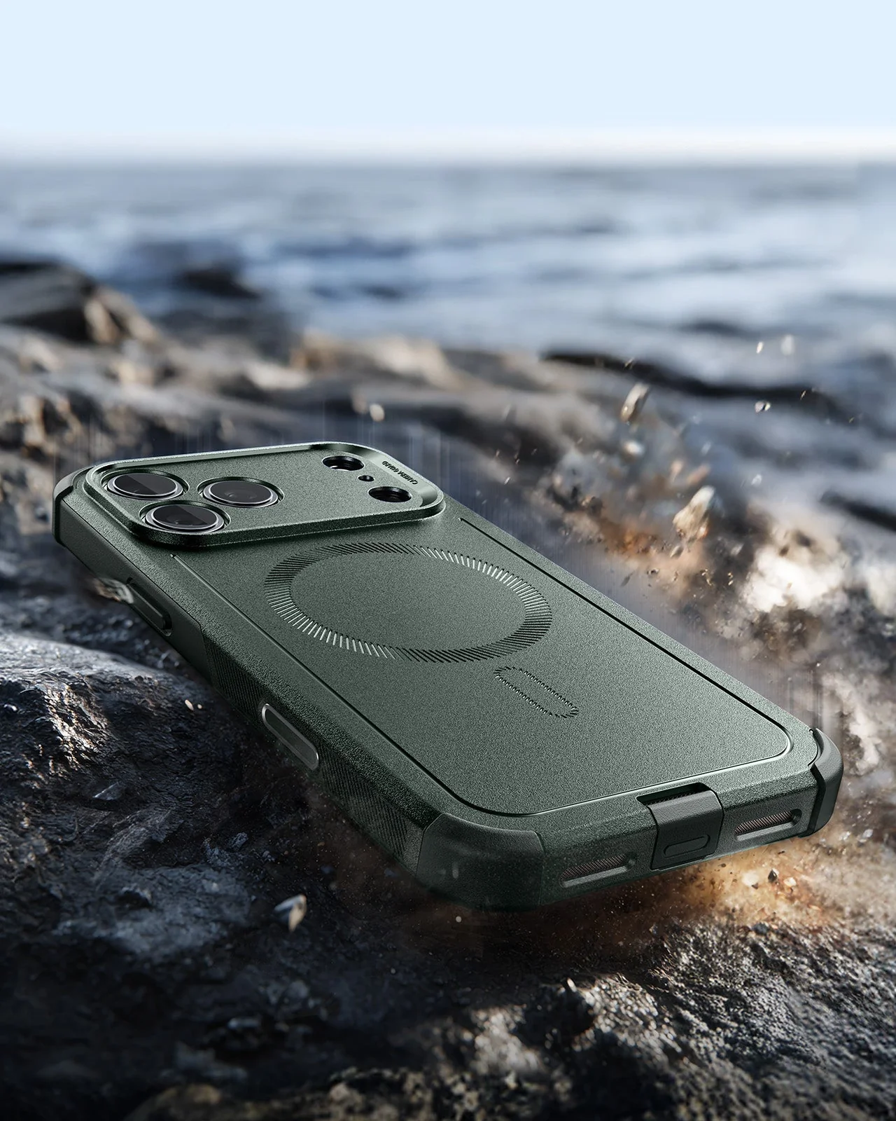 iPhone 17 Pro Cyber Tough Magnetic Case (Camera Control) - Olive Green - Image 6