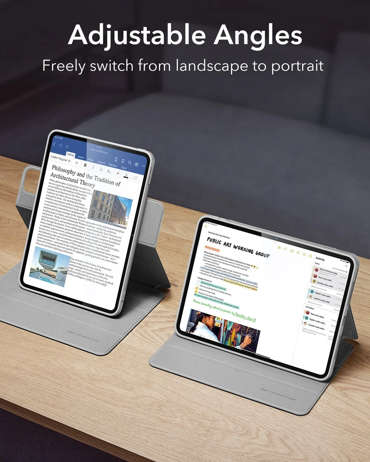 iPad Pro 11ʺ (2025) Rebound Case and Screen Protector Bundle - Grey - Image 5
