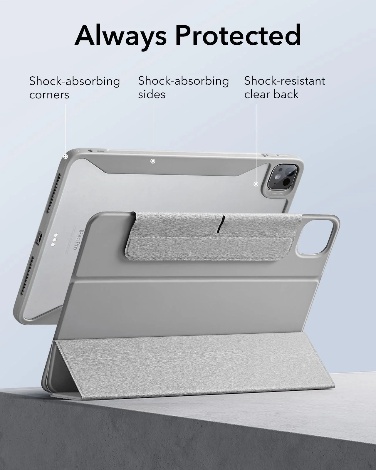 iPad Pro 11ʺ (2025) Rebound Case and Screen Protector Bundle - Grey - Image 7