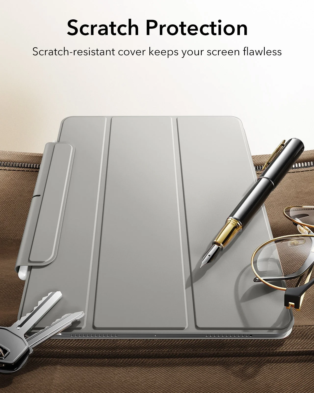 iPad Air 13" (M4) 2026 Rebound Magnetic Case - Grey - Image 9