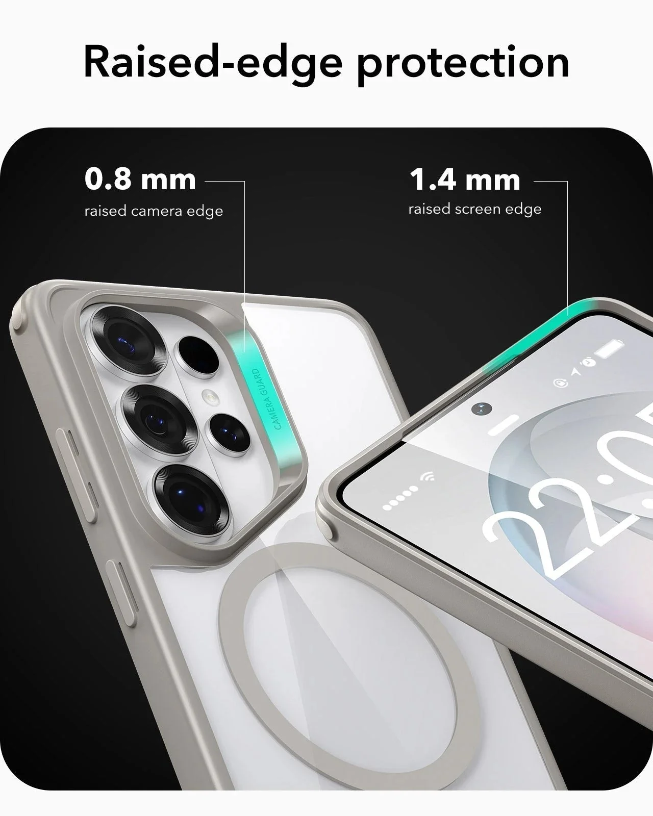 Galaxy S26 Ultra Classic Hybrid Magnetic Case - Clear Grey - Image 4