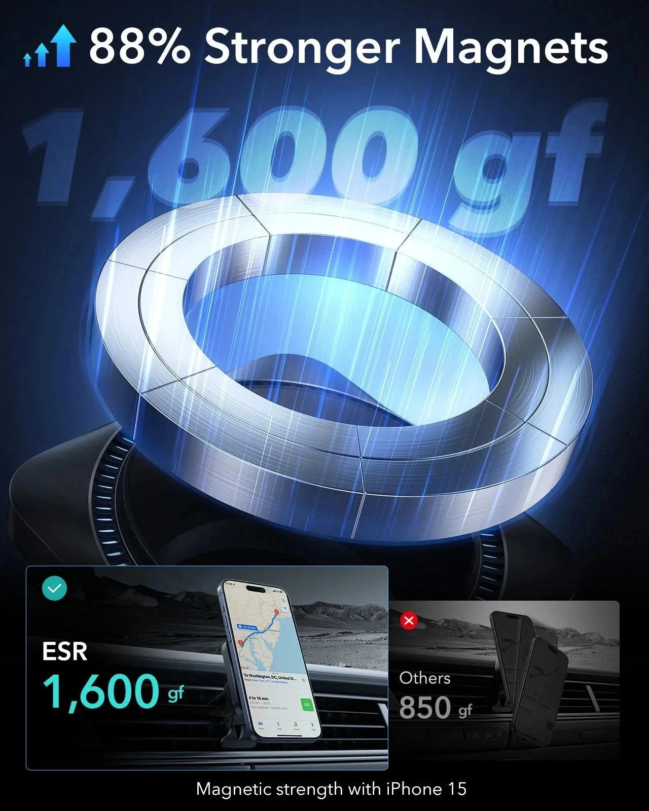 Wireless Car Charger with CryoBoost™ (HaloLock) - Wireless Charger - Image 12