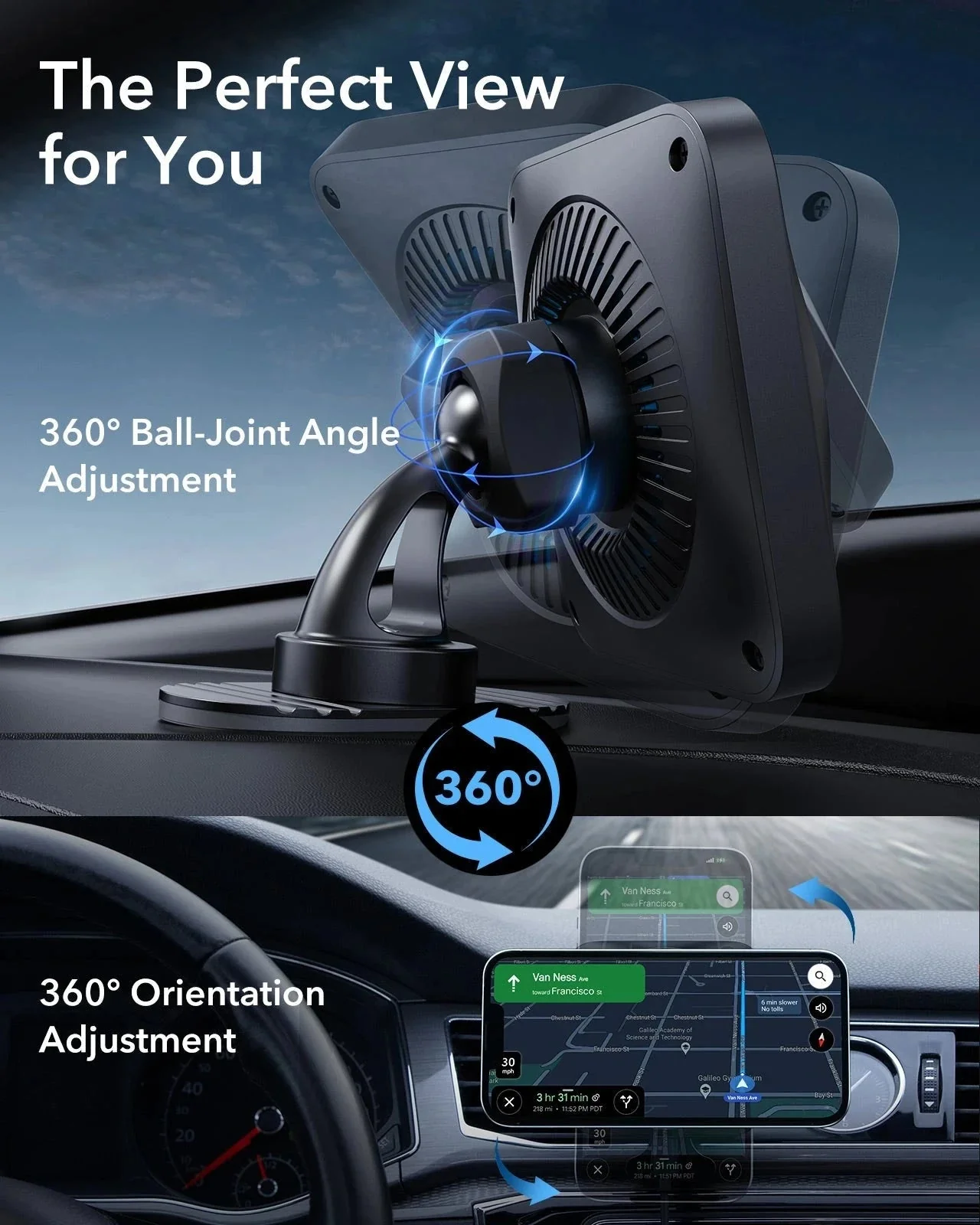Wireless Car Charger with CryoBoost™ (HaloLock) - Wireless Charger - Image 8