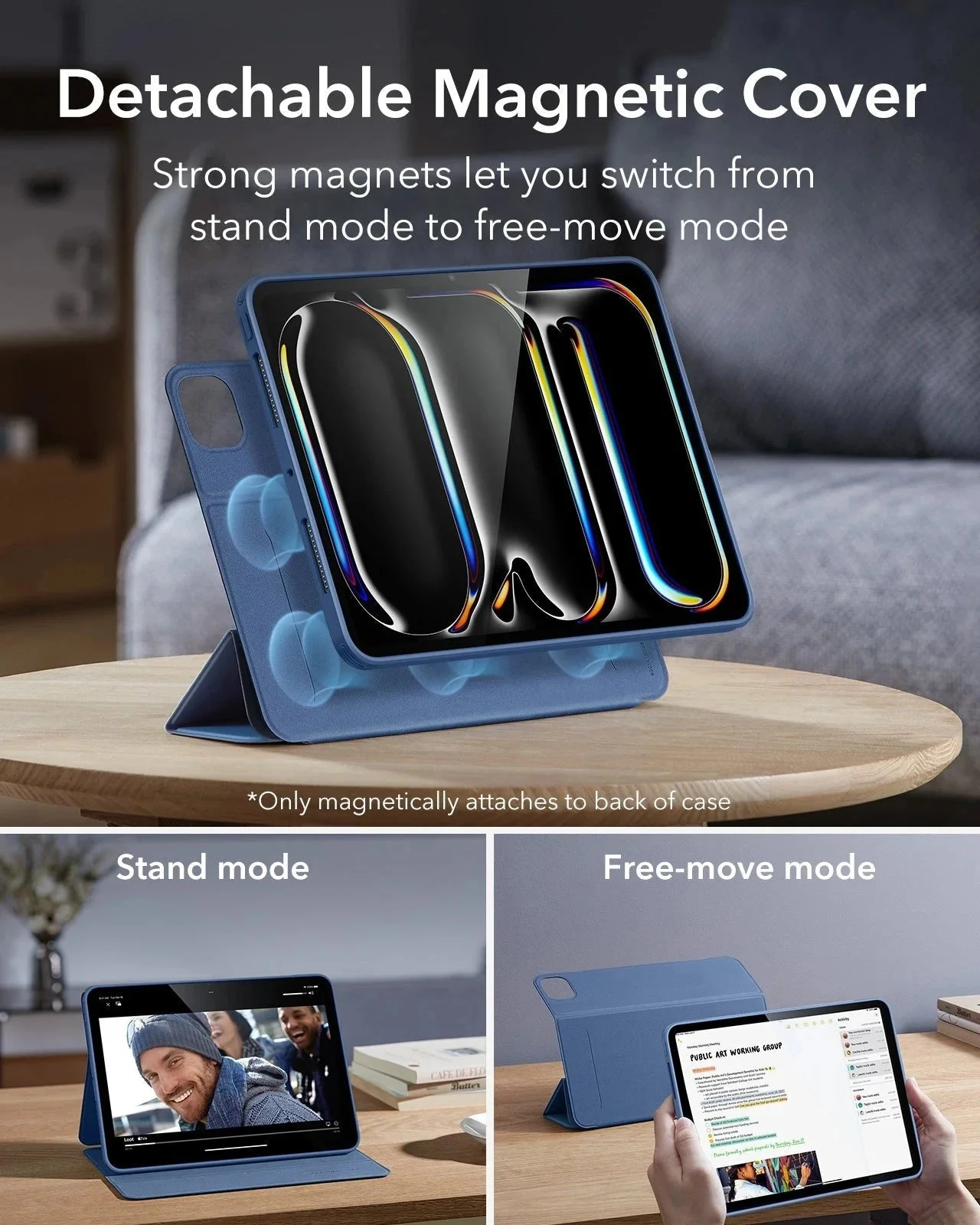 iPad Pro 13ʺ (2025) Rebound Case and Screen Protector Bundle - Navy Blue - Image 5