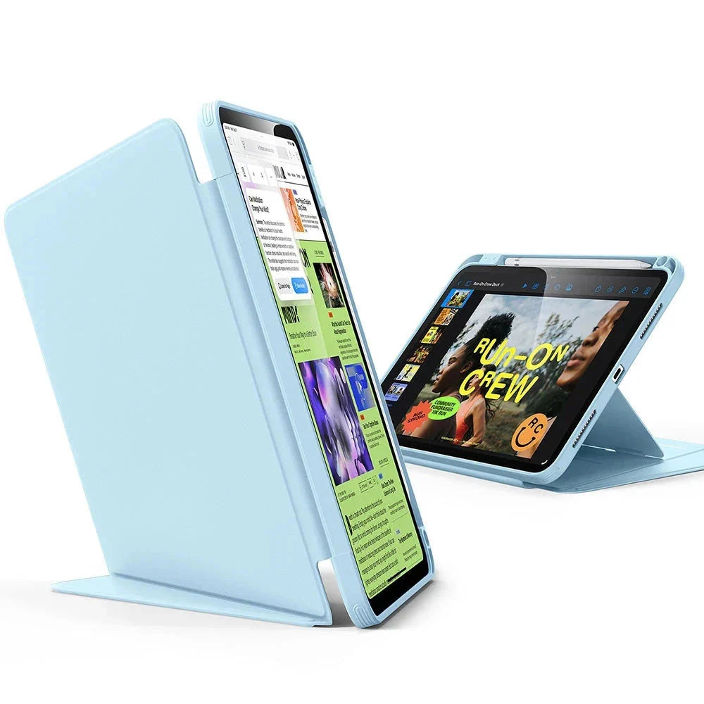 iPad 11" (A16, 2025) Flip Magnetic Case with Pencil Holder - Sky Blue - Image 3