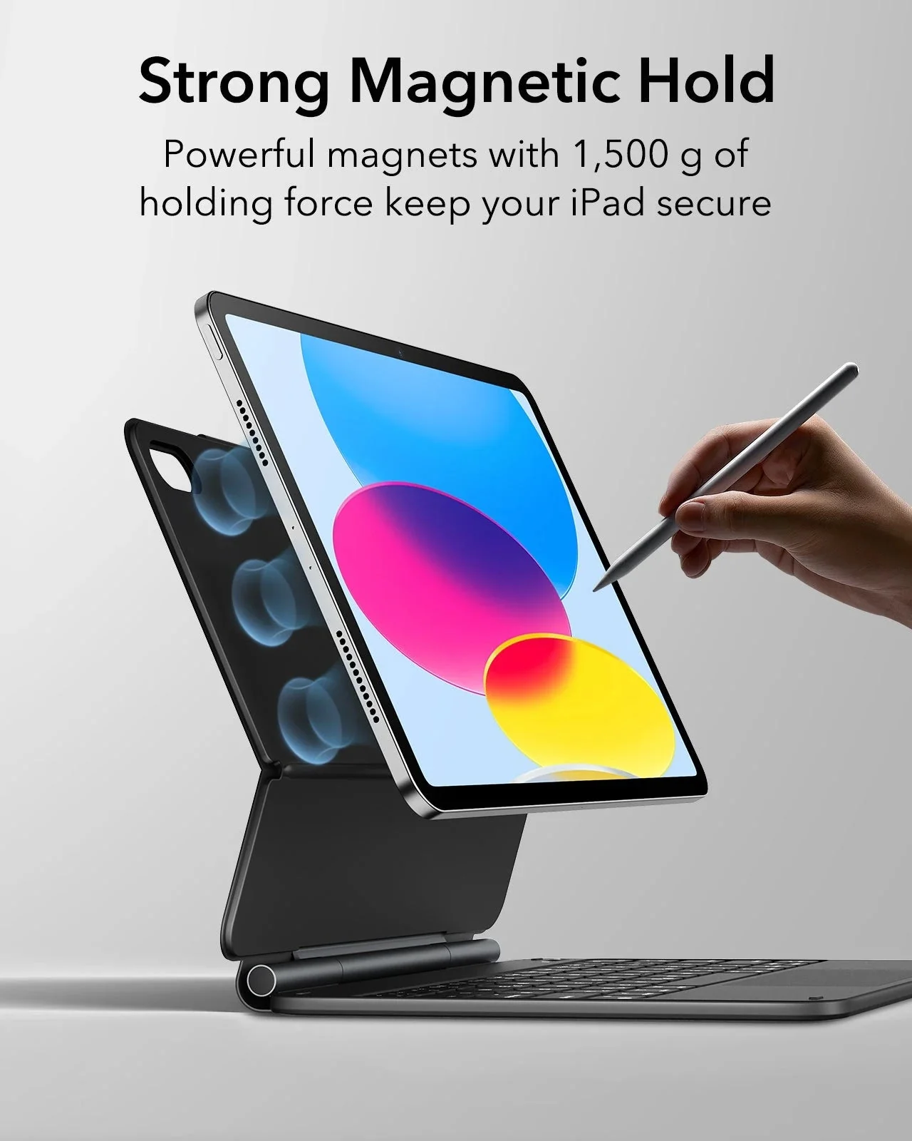 iPad 11" (A16, 2025) Rebound Magnetic Keyboard Case - US Layout-Black - Image 6