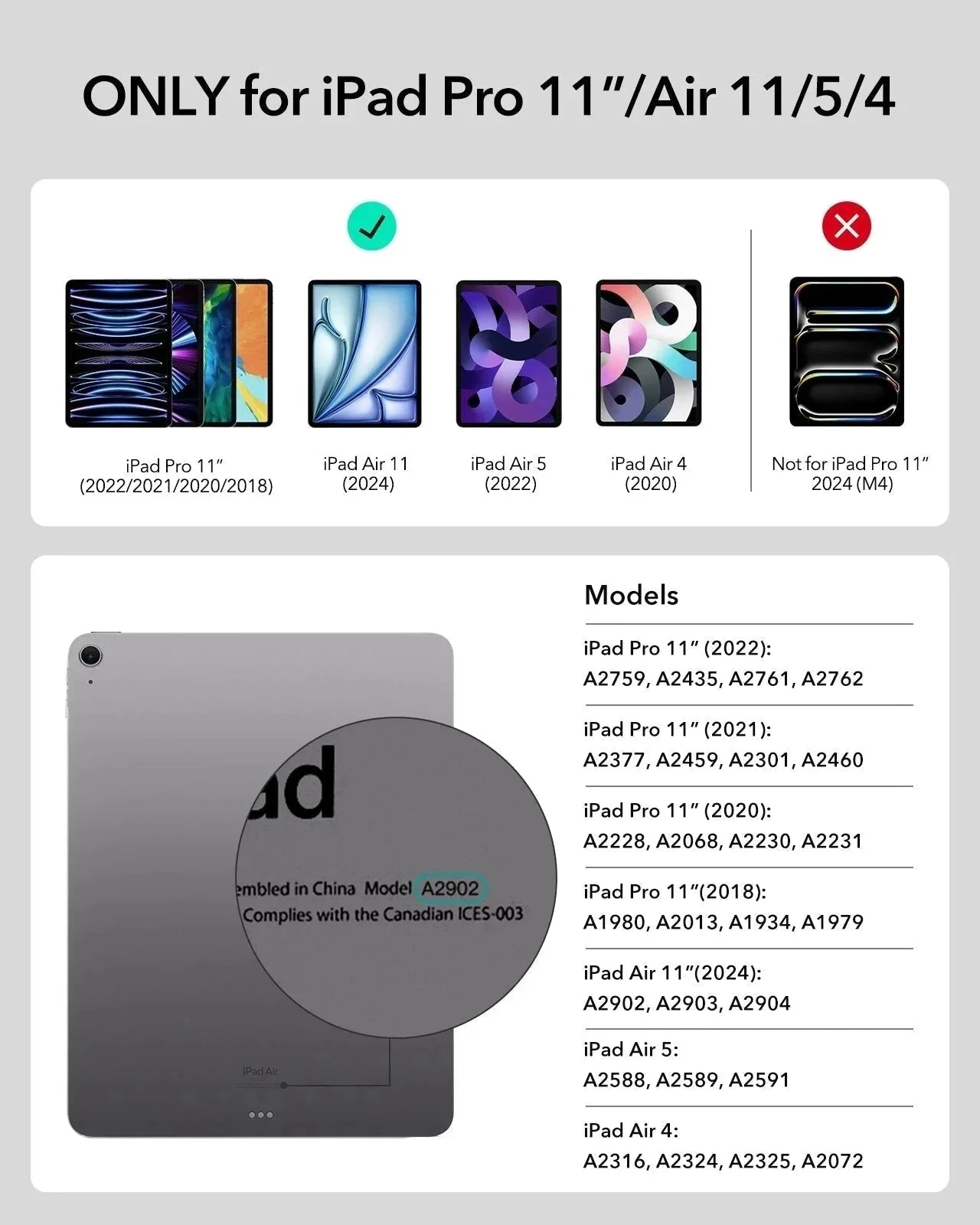 iPad Air 10.9” (5th/4th Gen), and iPad Pro 11” (4th/3rd/2nd/1st Gen) Rebound Magnetic Keyboard Case - US Layout-Purple - Image 3