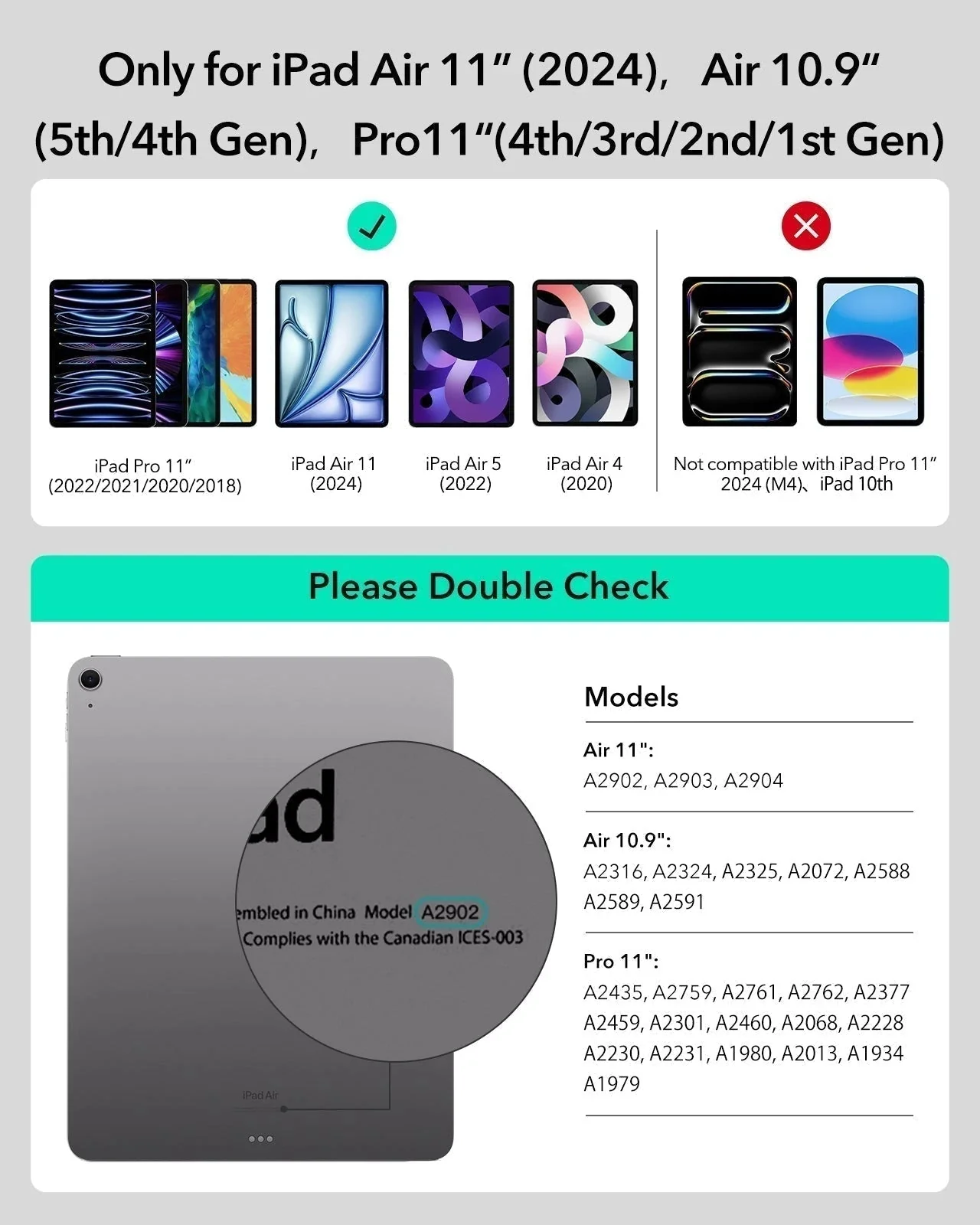 iPad Air 10.9” (5th/4th Gen), and Pro 11” (4th/3rd/2nd/1st Gen) Rebound Magnetic Keyboard Case 360 - US Layout-Purple - Image 2