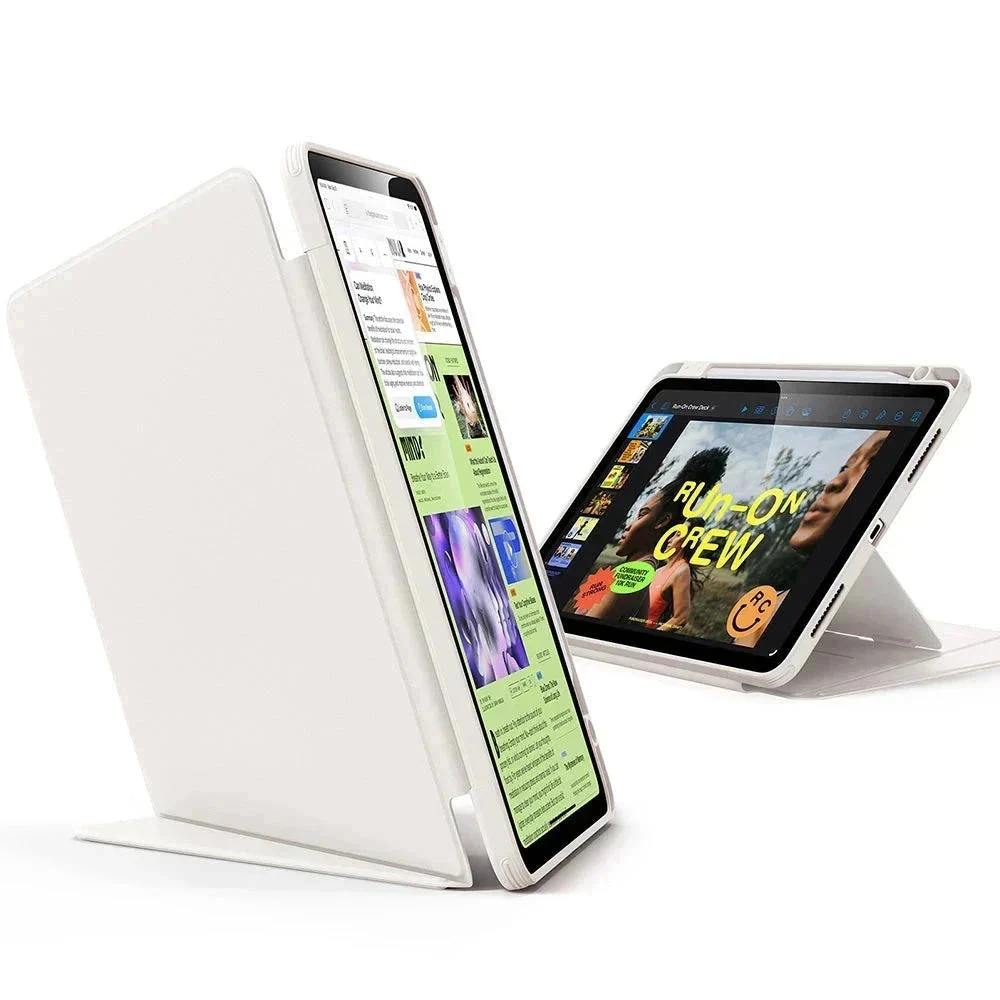 iPad Air 11" (2024), Air 10.9" (5th/4th Gen) Flip Magnetic Case with Pencil Holder - Starlight - Image 3