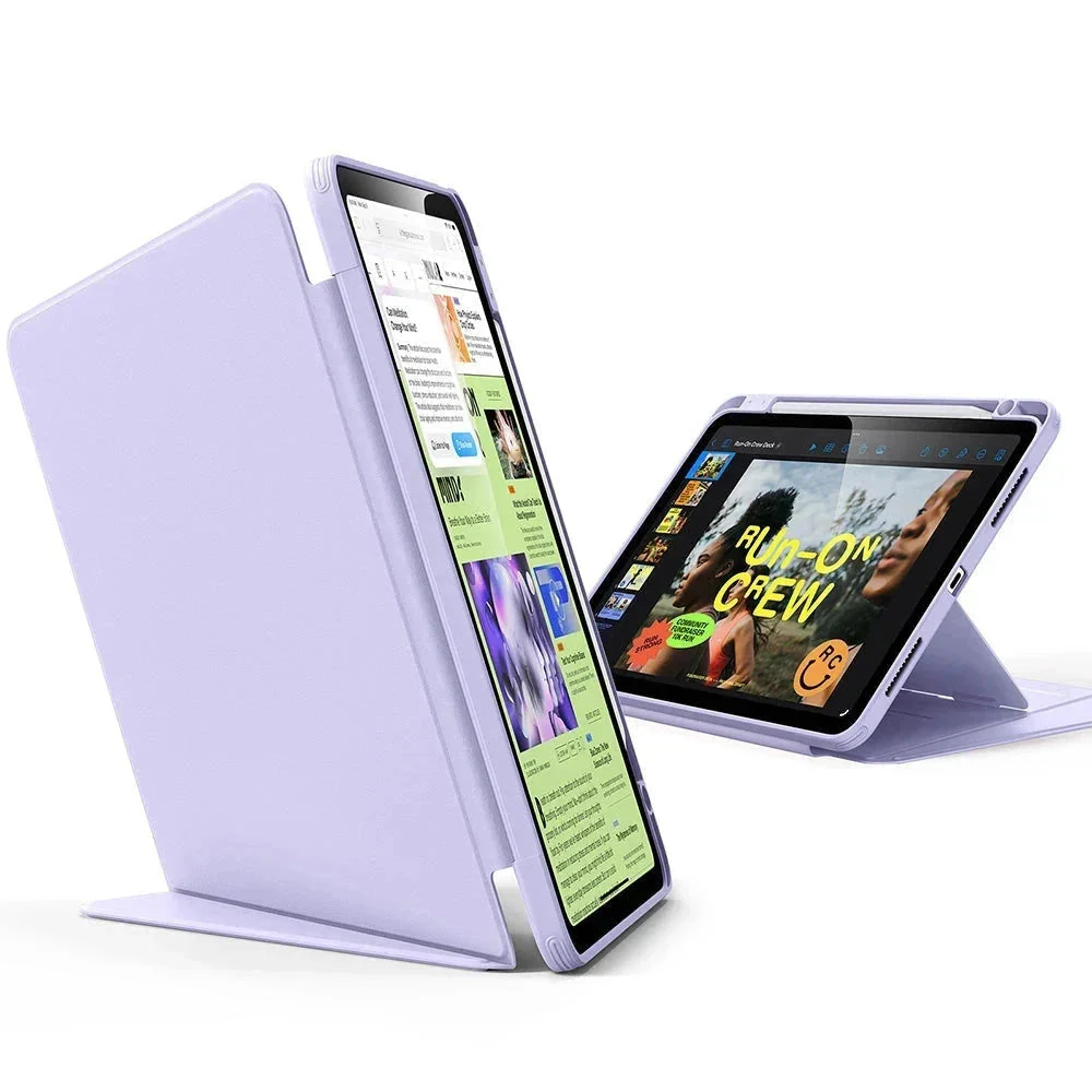 iPad Air 11" (2025) Flip Magnetic Case with Pencil Holder - Light Purple - Image 3