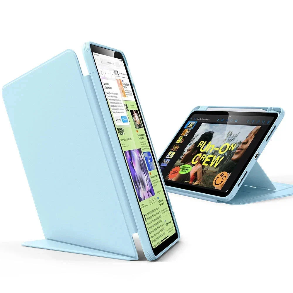 iPad Air 11" (2025) Flip Magnetic Case with Pencil Holder - Sky Blue - Image 3