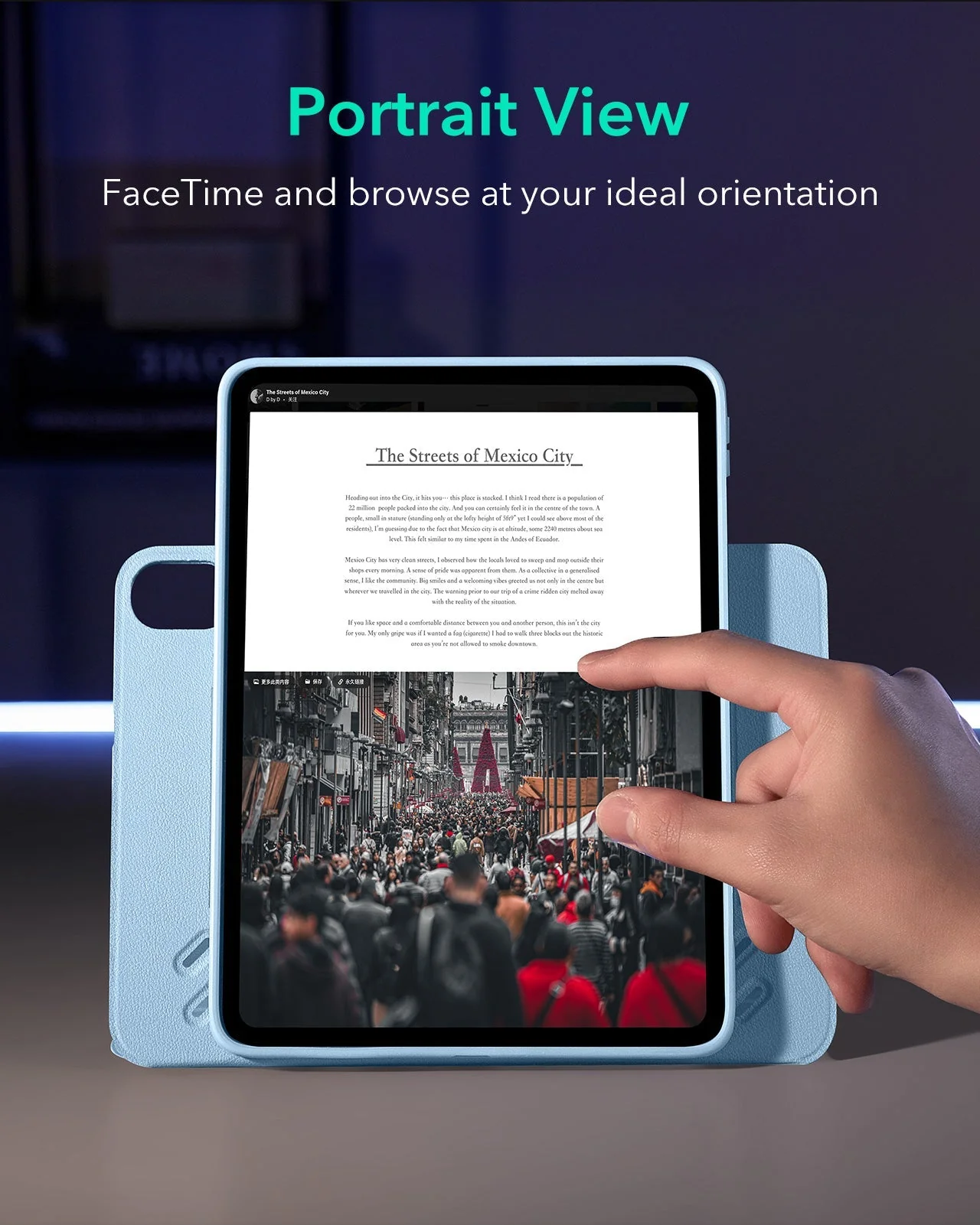 iPad Air 11" (2025) Shift Magnetic Case - Blue - Image 4