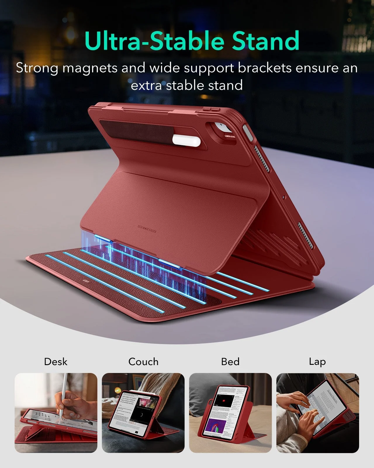 iPad Air 11" (2025) Shift Magnetic Case - Red - Image 3