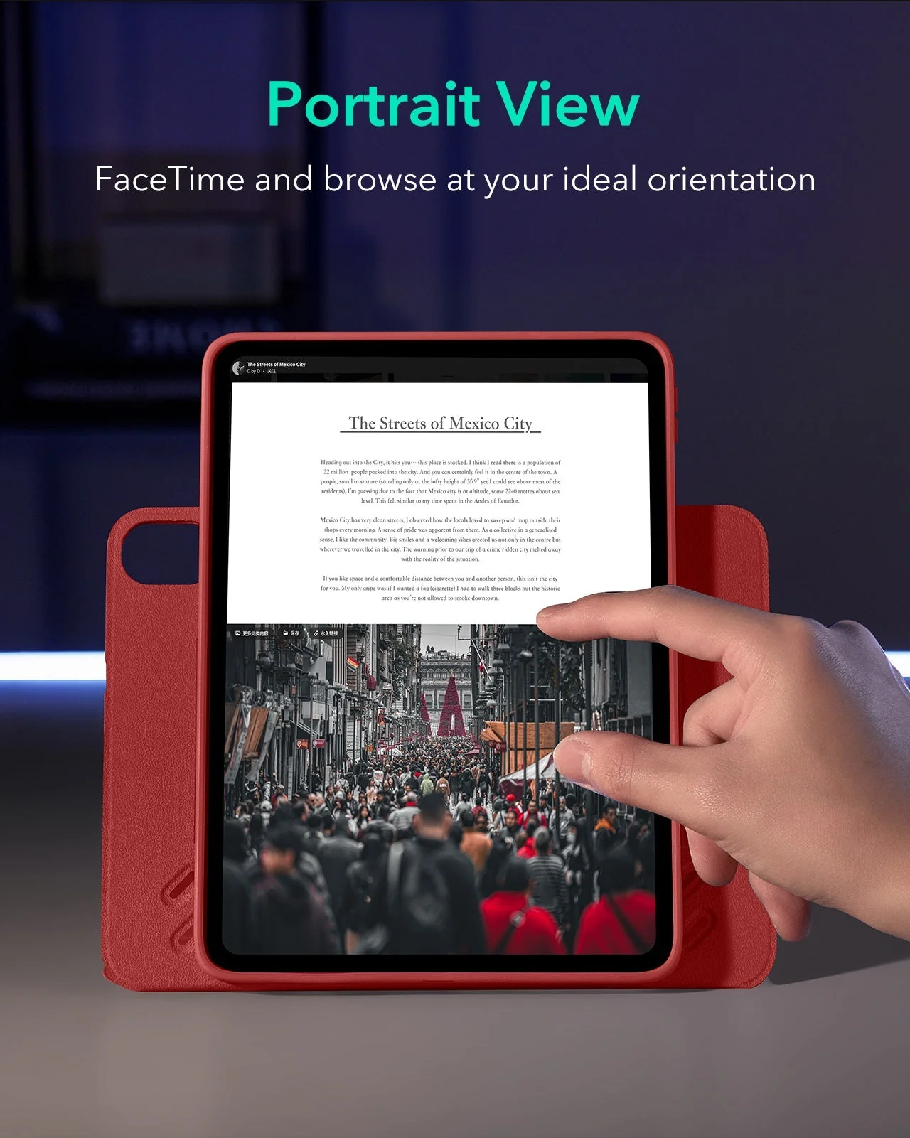 iPad Air 11" (2025) Shift Magnetic Case - Red - Image 4