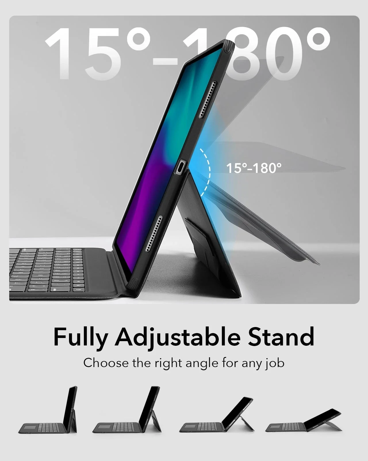 iPad Air 13” (2024) Ascend Keyboard Case - DE Layout-Black  - Image 5