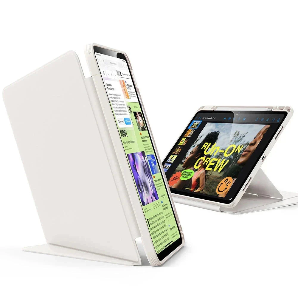 iPad Air 13" (2024) Flip Magnetic Case with Pencil Holder - Starlight - Image 3