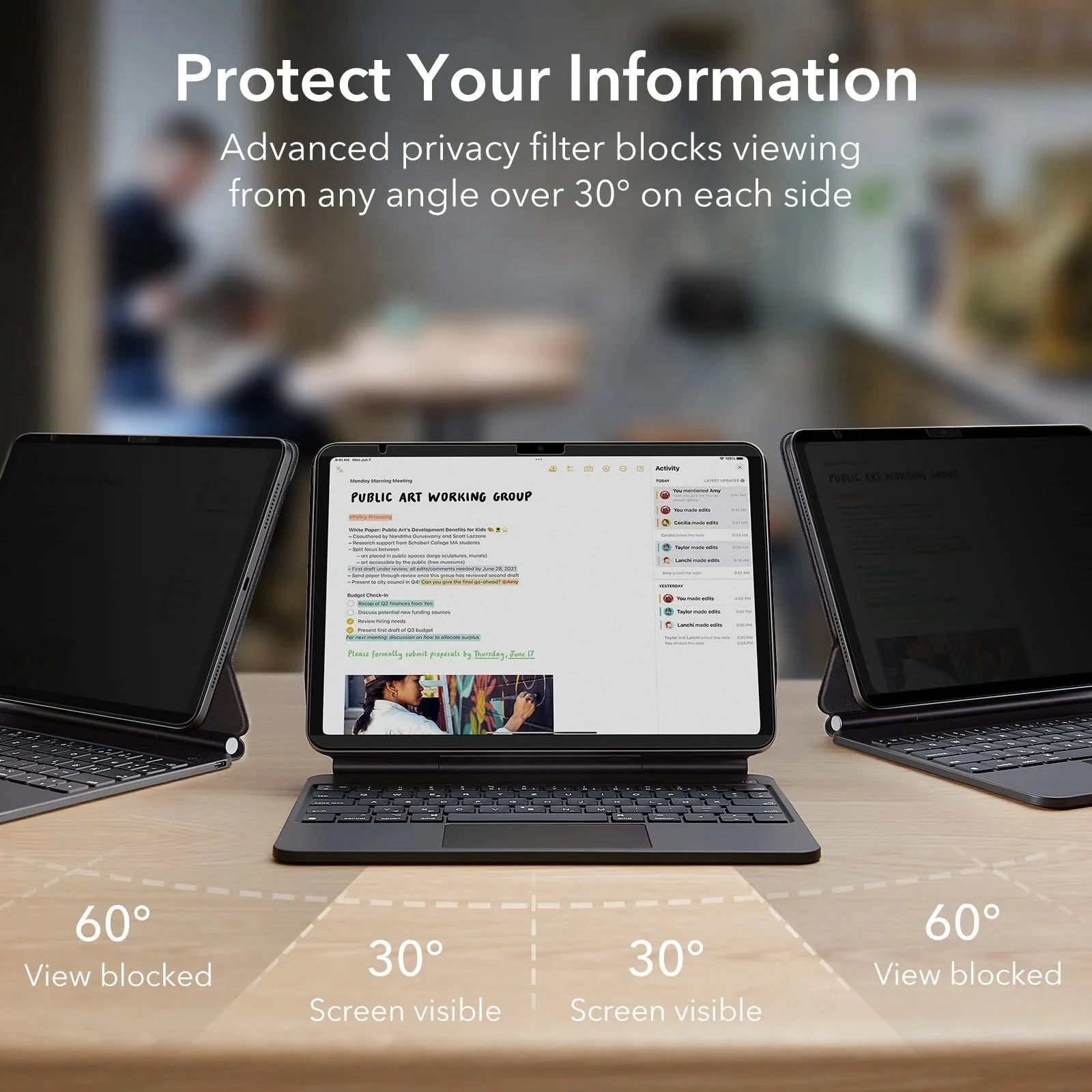 iPad Air 13" (2024) Magnetic Privacy Screen Protector - 1 Pack - Image 4