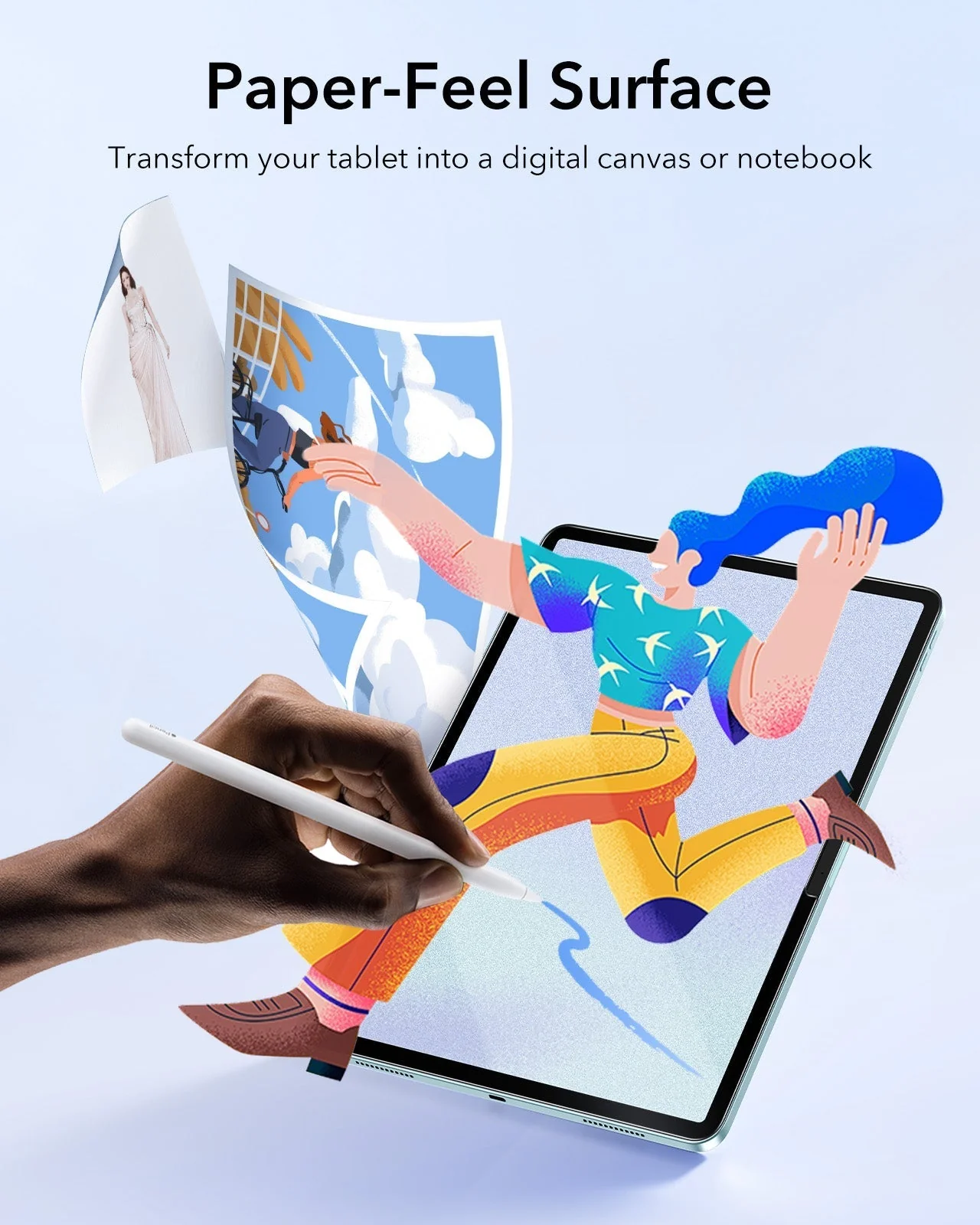 iPad Air 13" (2024) Paper-Feel Tempered Glass Screen Protector - 2 Pack - Image 5