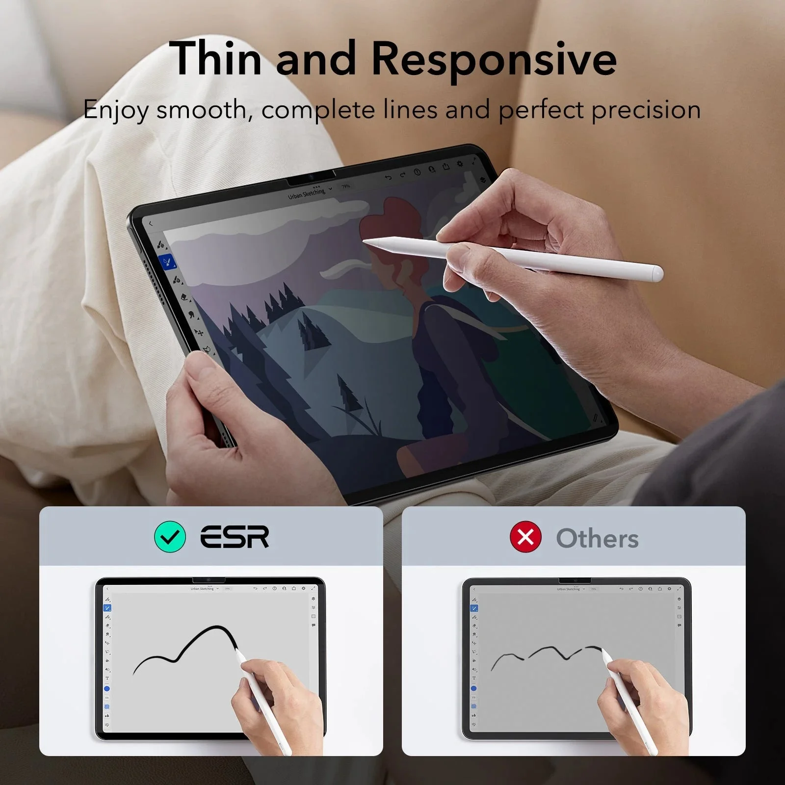 iPad Air 13" (2024) Privacy Magnetic Screen Protector Set - 1 Privacy + 2 Tempered-Glass - Image 6