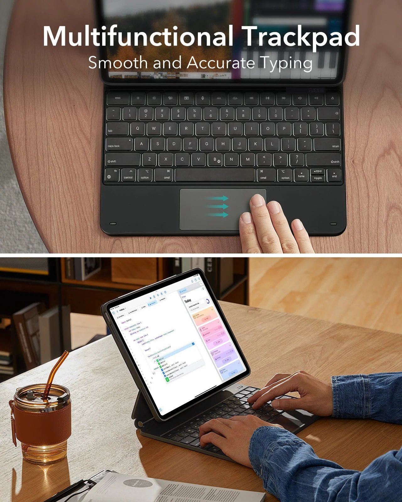 iPad Air 13” (2024) Rebound Magnetic Keyboard Case 360 - US Layout-Black - Image 6