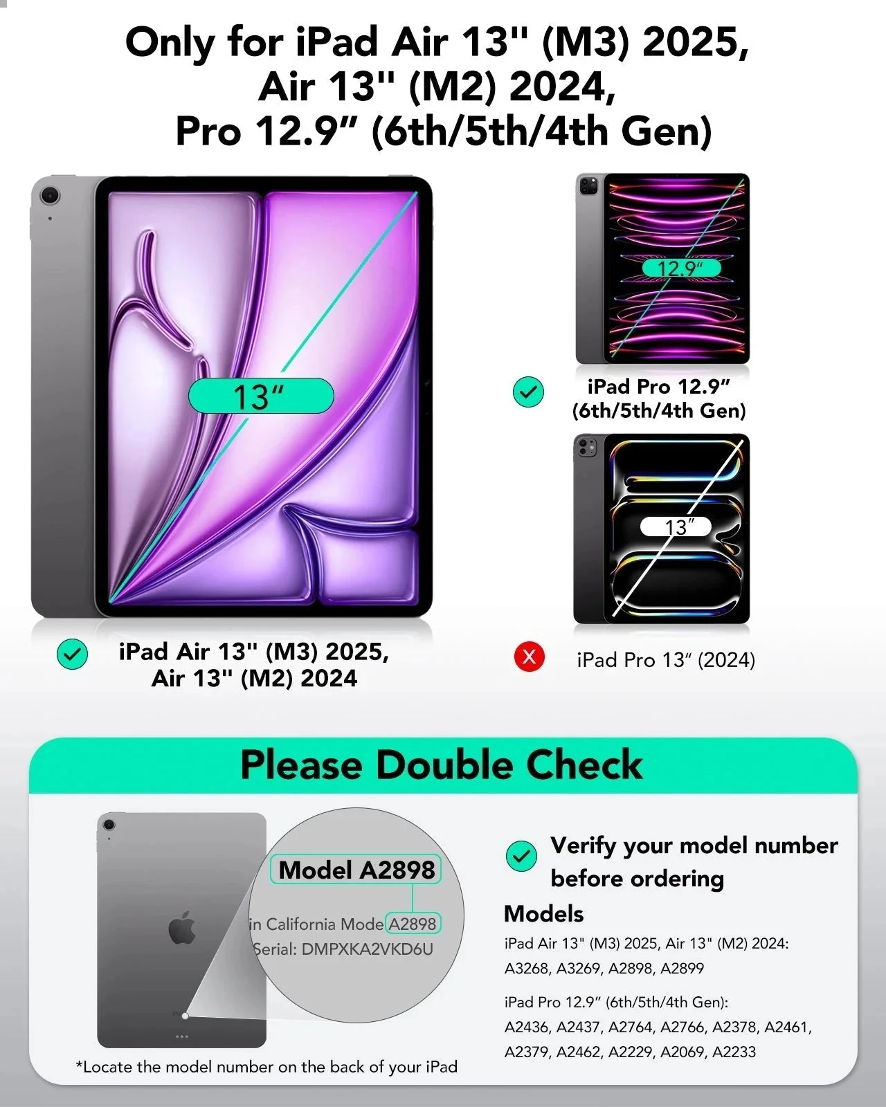 iPad Air 13" (2025) Rebound Magnetic Case - Grey - Image 2