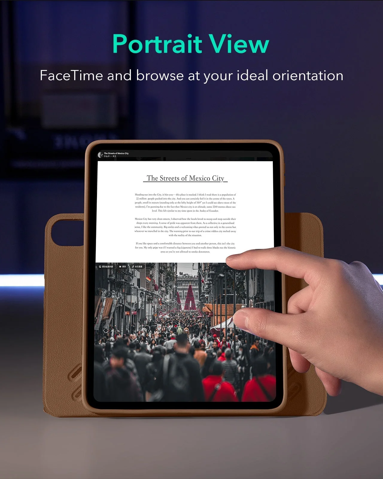 iPad Air 13" (2025) Shift Magnetic Case - Brown - Image 4