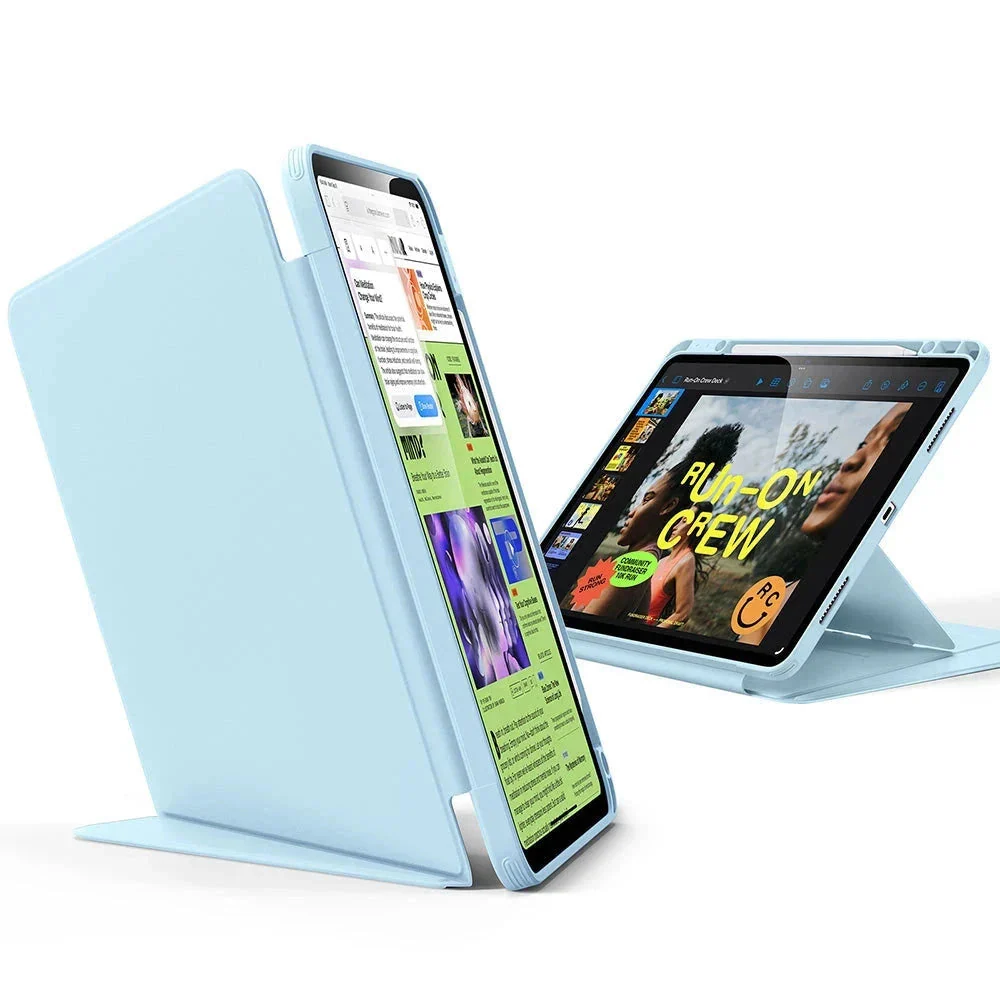 iPad Air 13" (M3) 2025 Bundle Flip Magnetic Case with Geo Digital Pencil - Sky Blue - Image 3