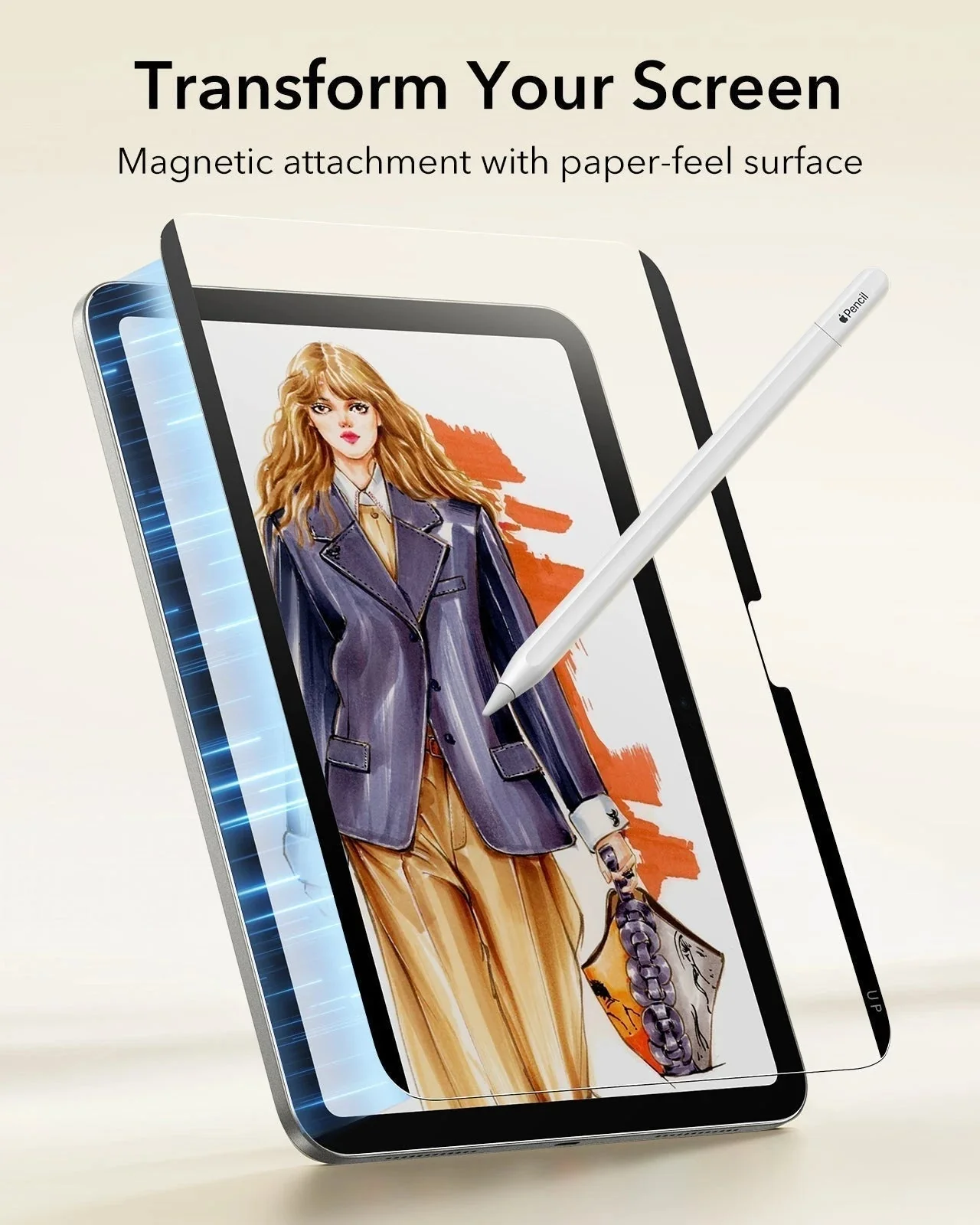 iPad Air 13" (M4) 2026 Paper-Feel Magnetic Screen Protector - 1 Pack - Image 3