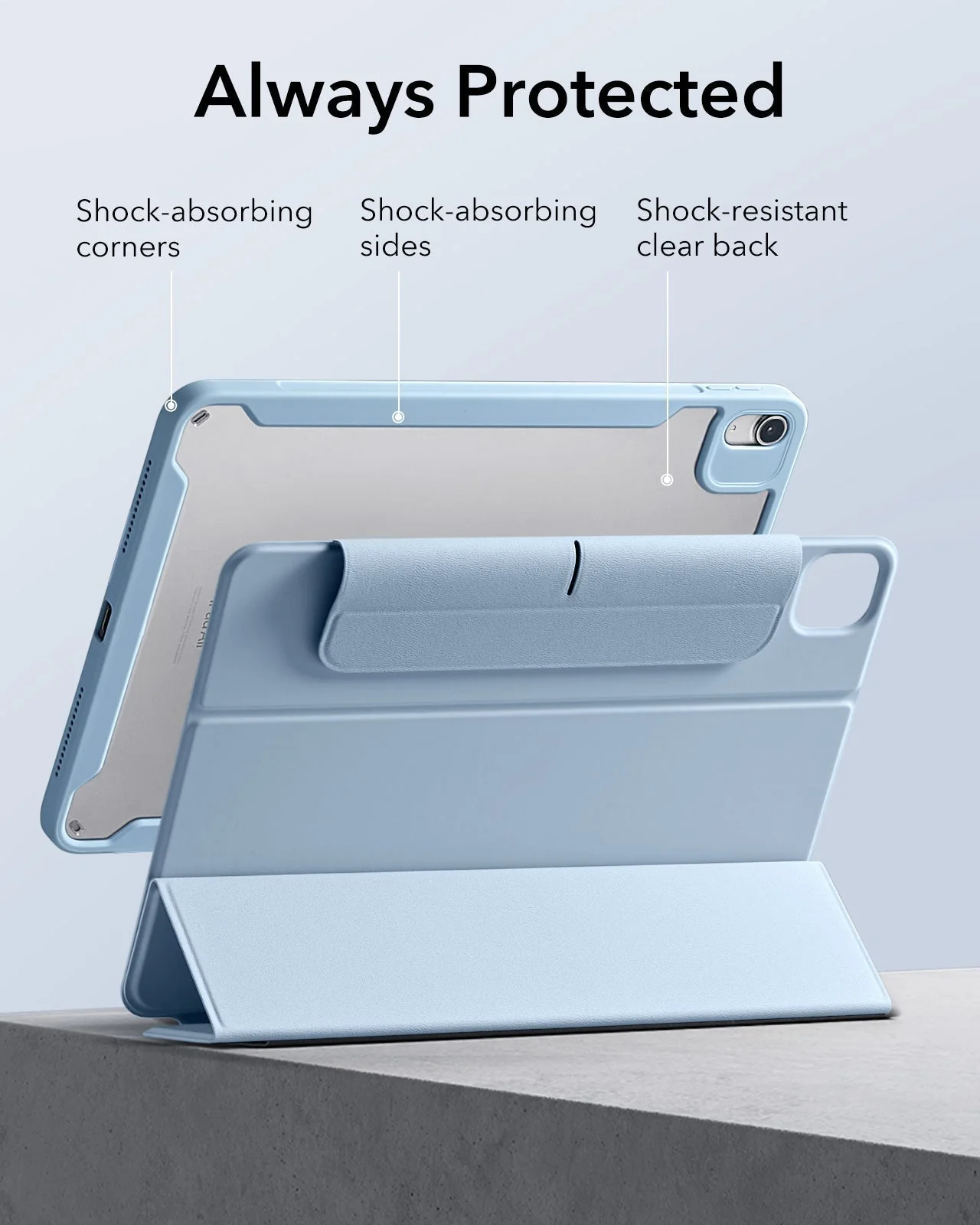 iPad Air 11ʺ (2024), Air 10.9ʺ (5th/4th Gen) Rebound Hybrid Case 360 - Sky Blue - Image 7