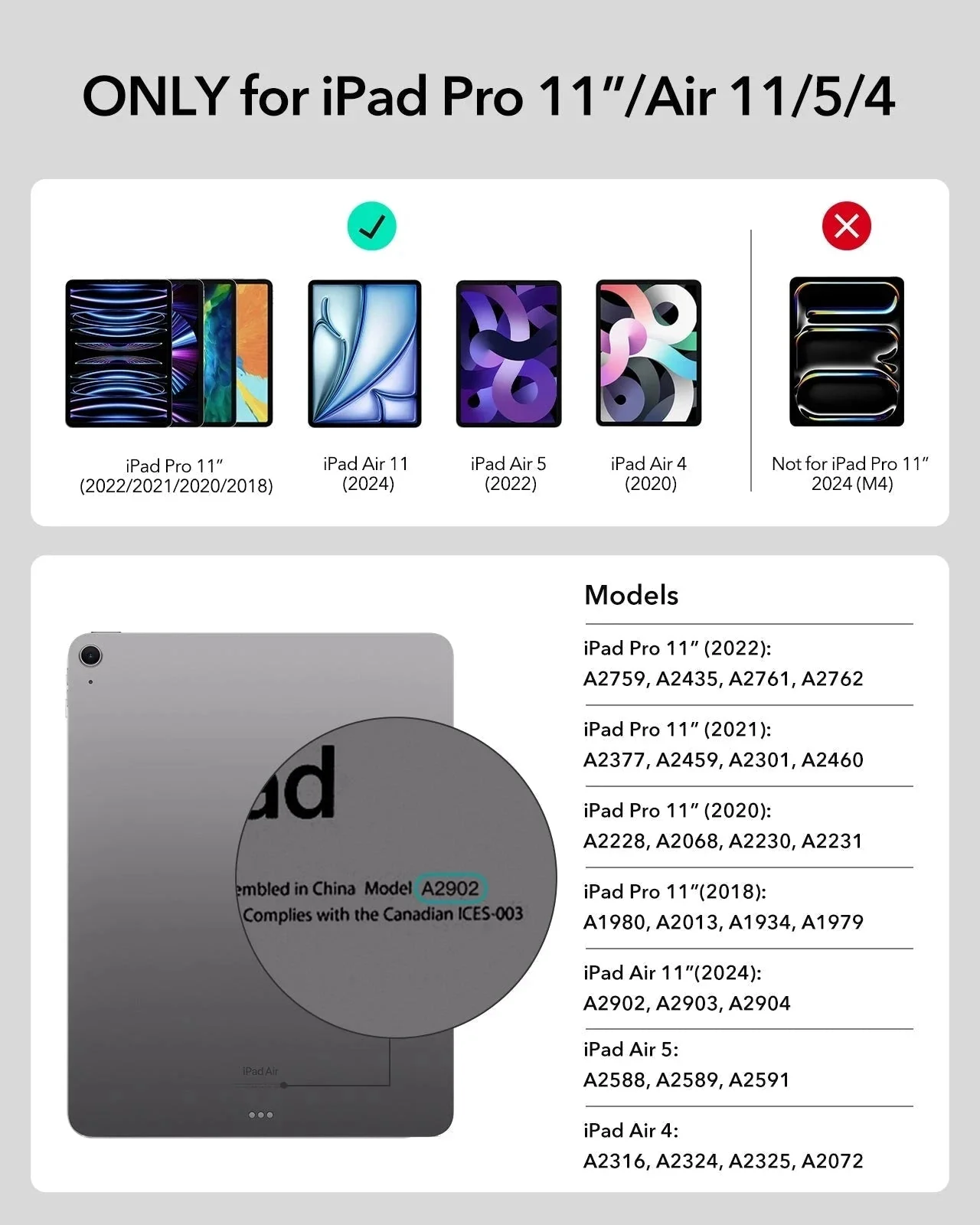 iPad Air 11” (2024) Rebound Magnetic Keyboard Case - US Layout-White - Image 2