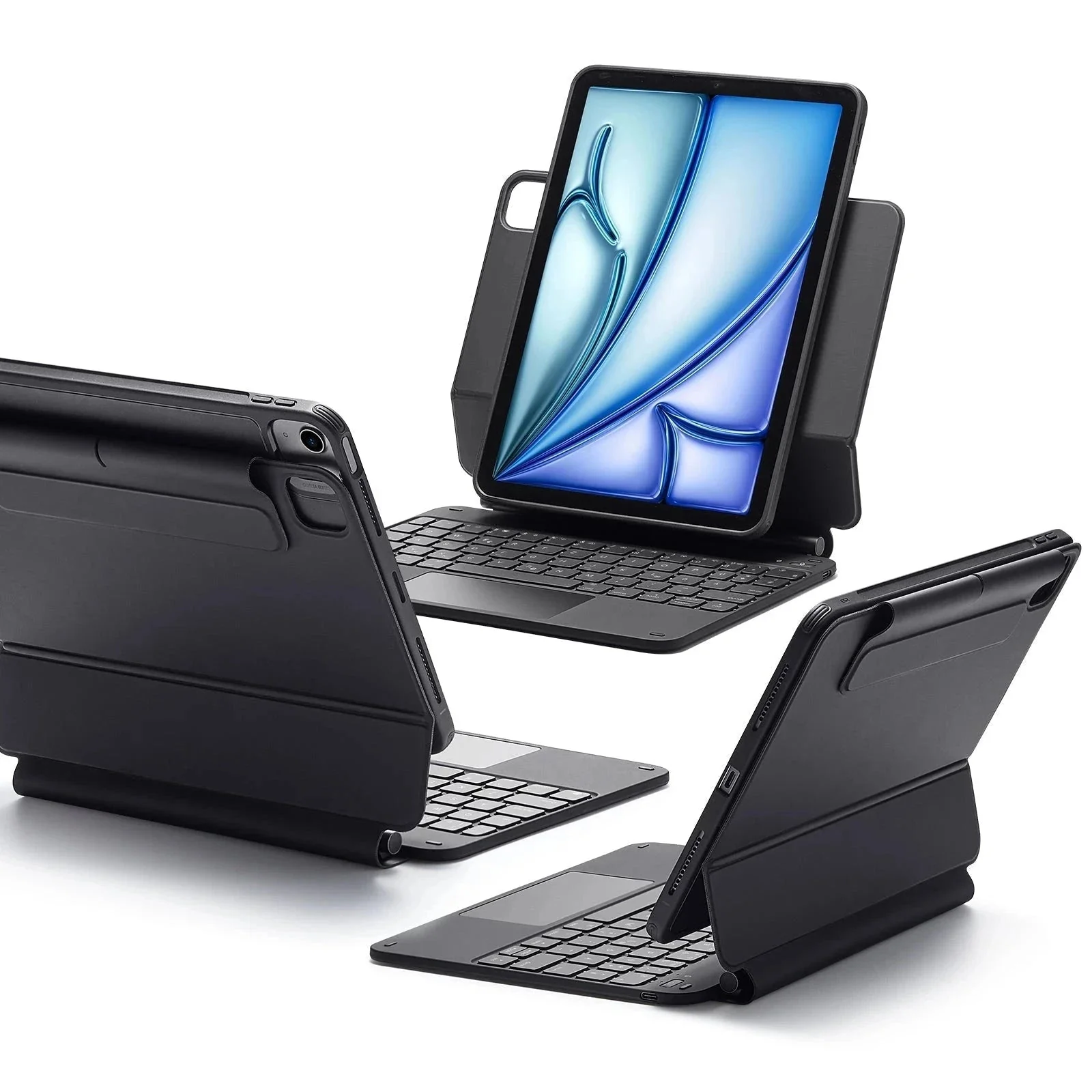 iPad Air 11” (2024) Rebound Magnetic Keyboard Case 360 - DE Layout-Black - Image 3