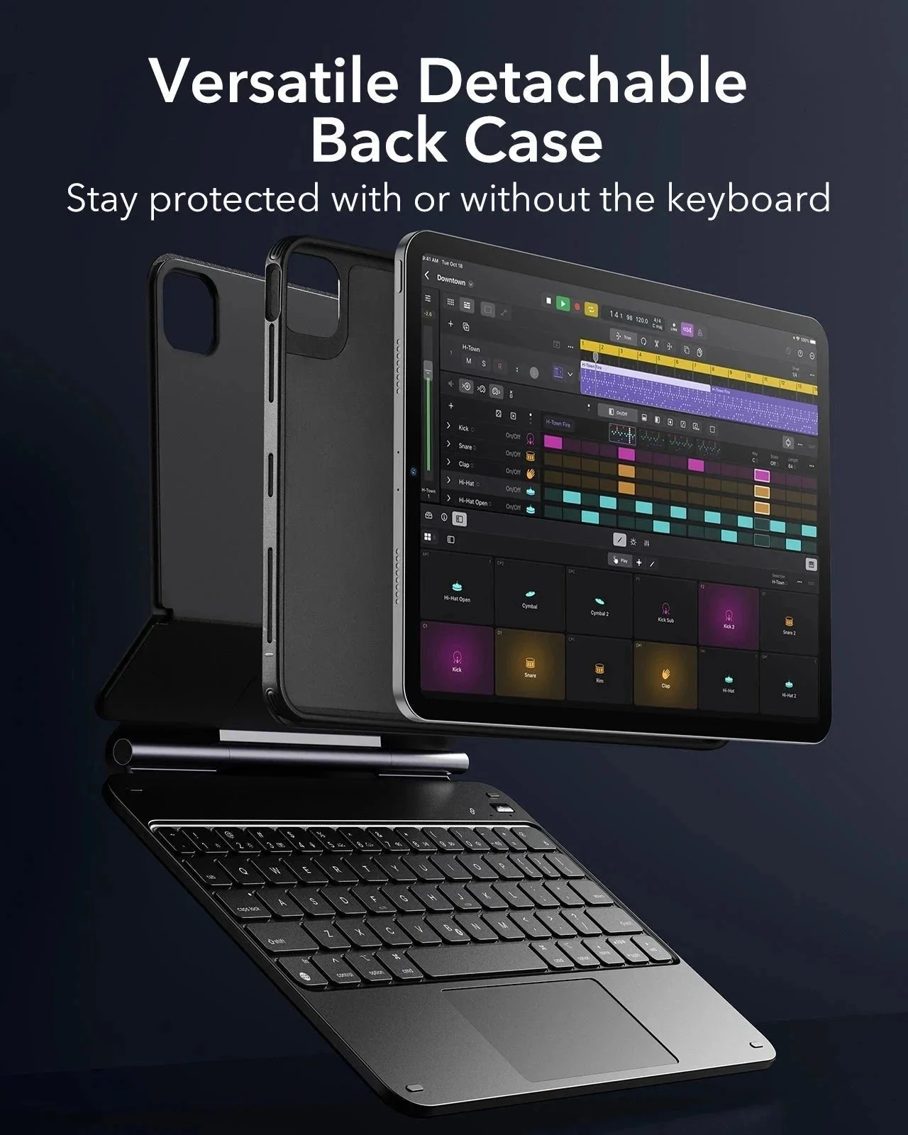 iPad Air 11” (2024) Rebound Magnetic Keyboard Case 360 - US Layout-Purple - Image 4