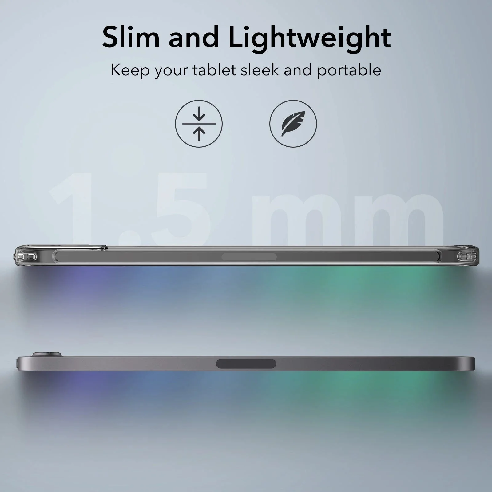 iPad mini 7/mini 6 Classic Hybrid Case - Clear Black - Image 3