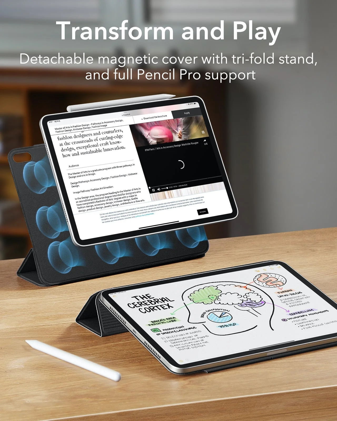 iPad mini 7/mini 6 Rebound Magnetic Case - Gray - Image 3