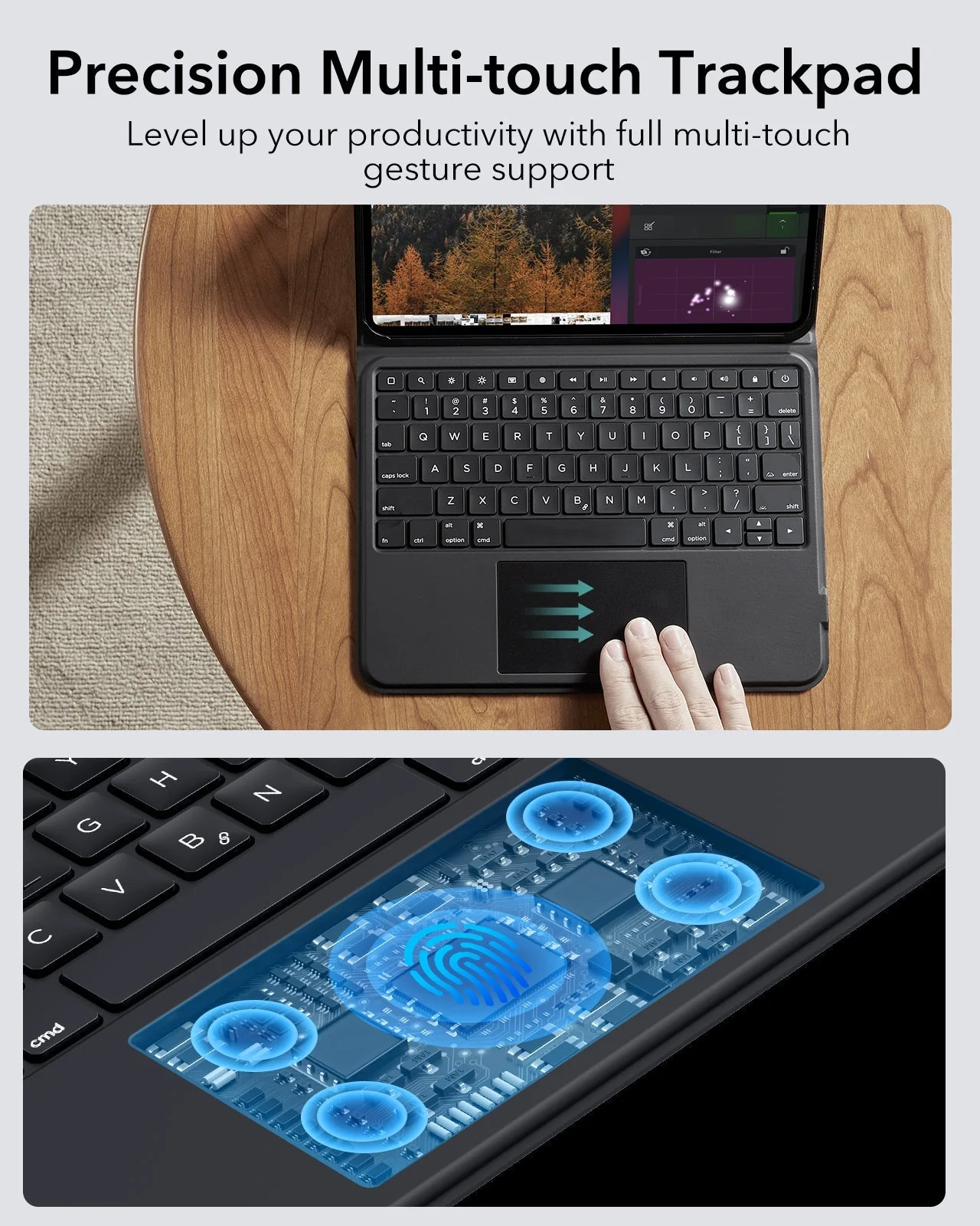 iPad Pro 11” (2024) Ascend Keyboard Case - US Layout-Black - Image 5