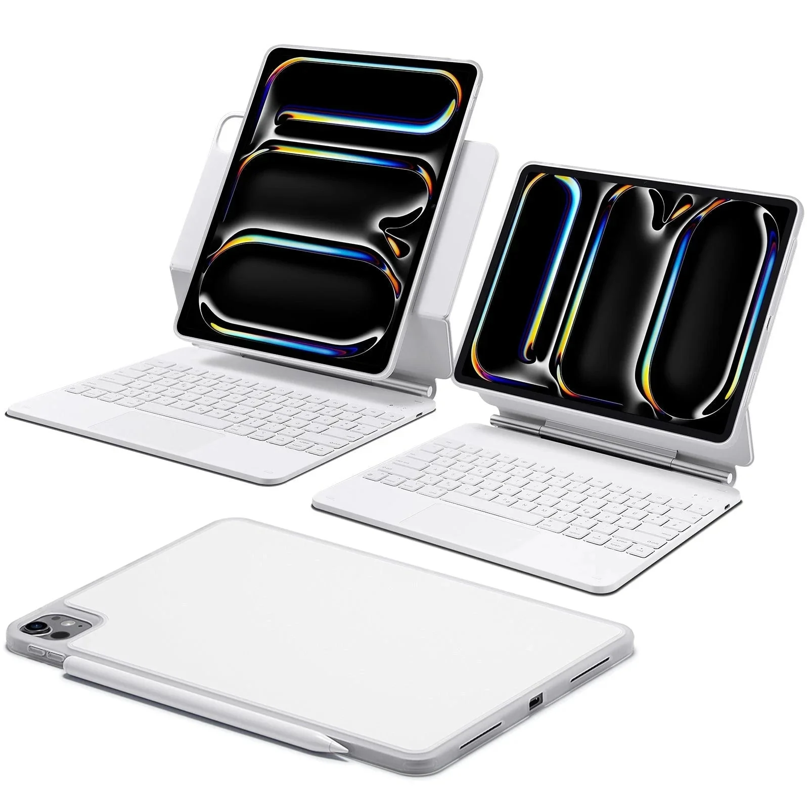 iPad Pro 11” (2024) Rebound Magnetic Keyboard Case 360 - DE Layout-White - Image 3