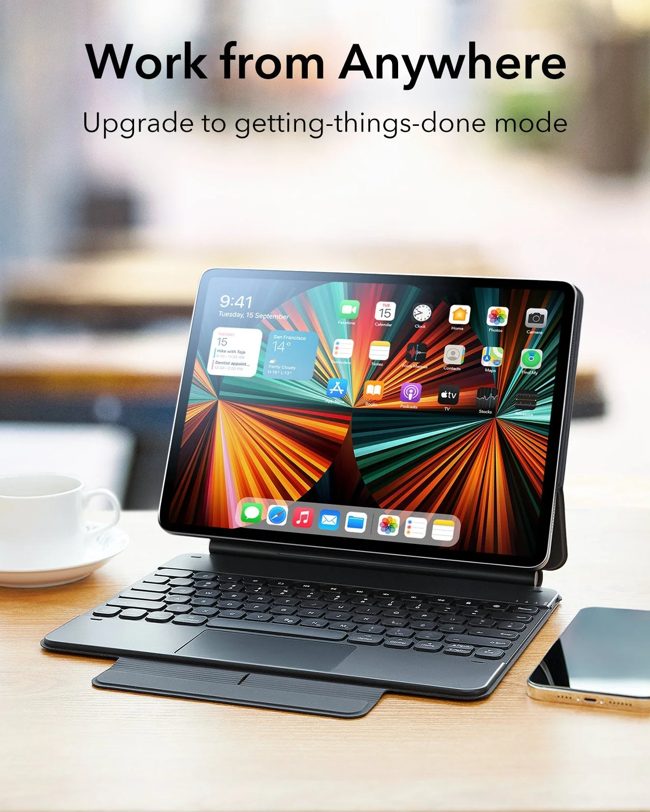 iPad Pro 12.9″ (2022) Rebound Magnetic Keyboard Case - DE Layout - Image 3