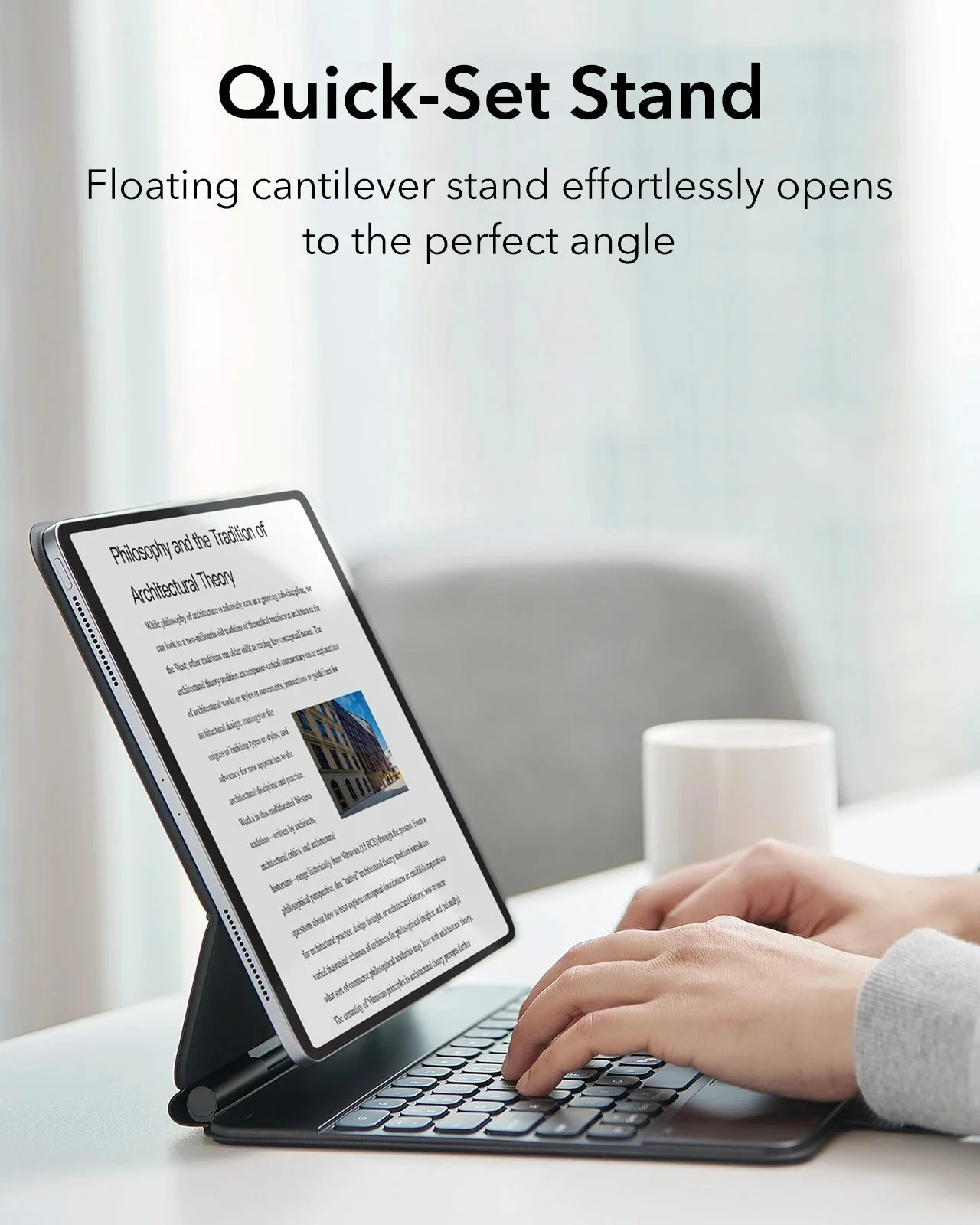 iPad Pro 12.9″ (2022) Rebound Magnetic Keyboard Case - DE Layout - Image 4