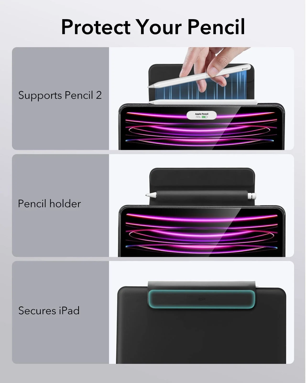 iPad Pro 12.9″ (6th/5th/4th/3rd Gen) Rebound Magnetic Keyboard Case 360 - DE Layout-Black - Image 9