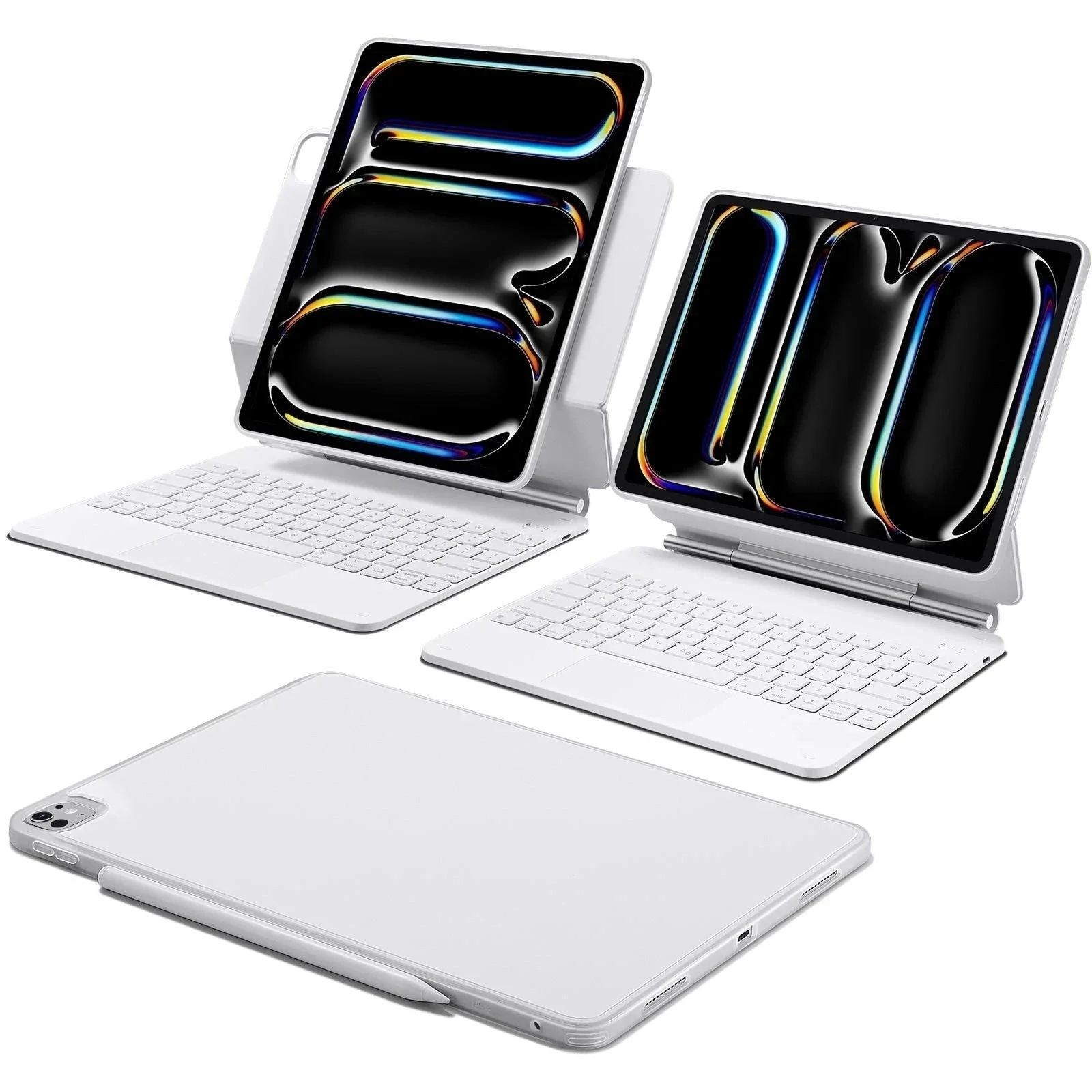 iPad Pro 13” (2024) Rebound Magnetic Keyboard Case 360 - US Layout-White