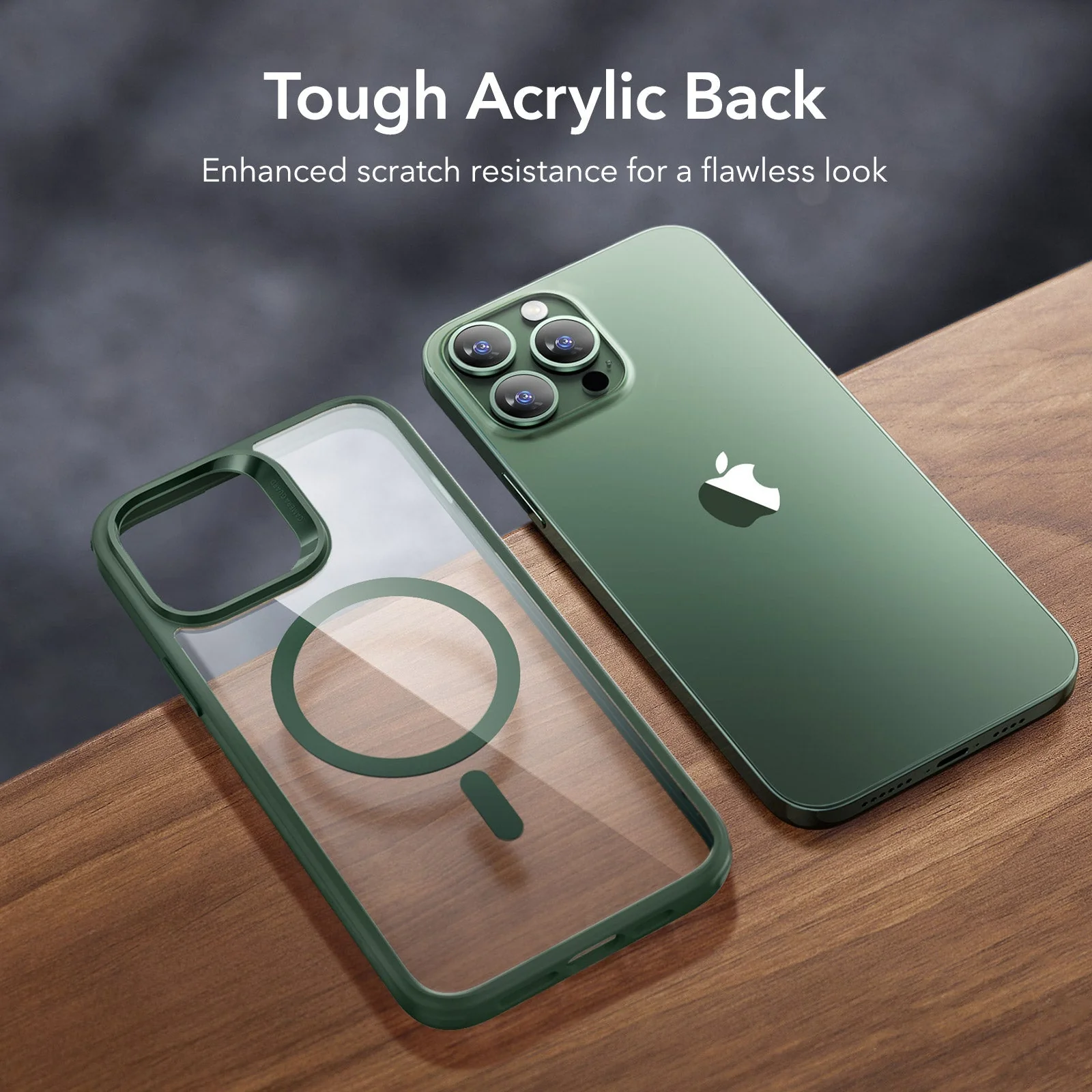 iPhone 13 Pro Max Classic Hybrid Case (HaloLock) - Clear Green - Image 6