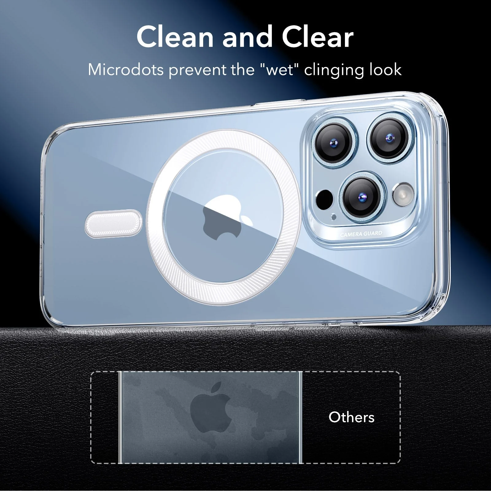 iPhone 13 Pro Zero Clear Case (HaloLock) - Frosted Blue - Image 7