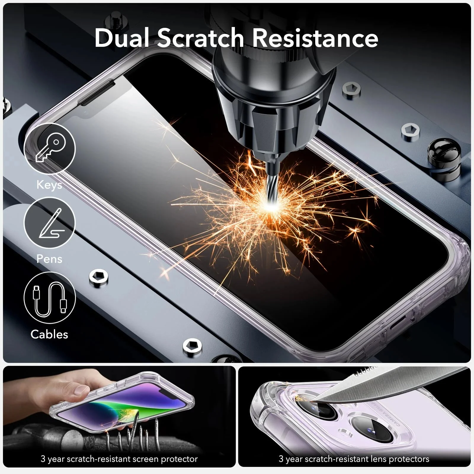 iPhone 14 Armor Tough Case (HaloLock) - Clear - Image 7