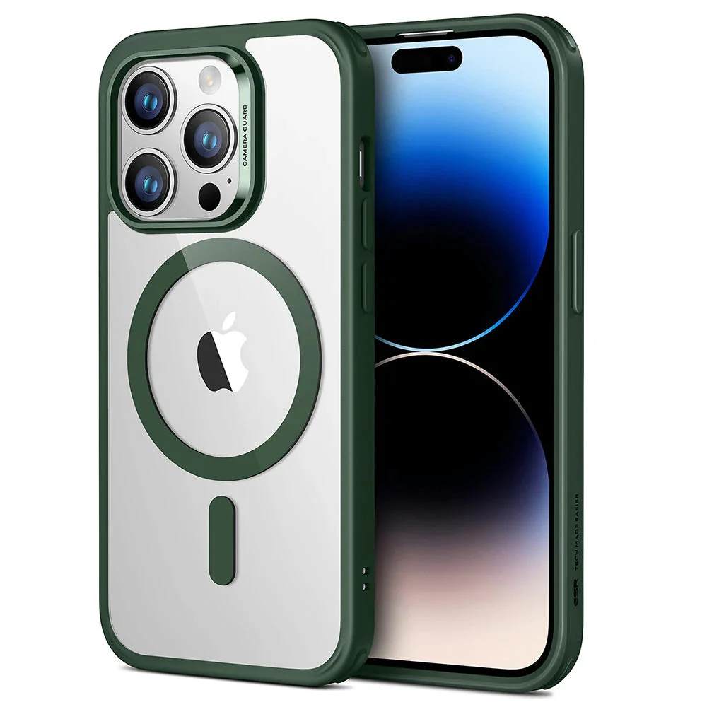 iPhone 14 Pro Classic Hybrid Case (HaloLock) - Clear Green