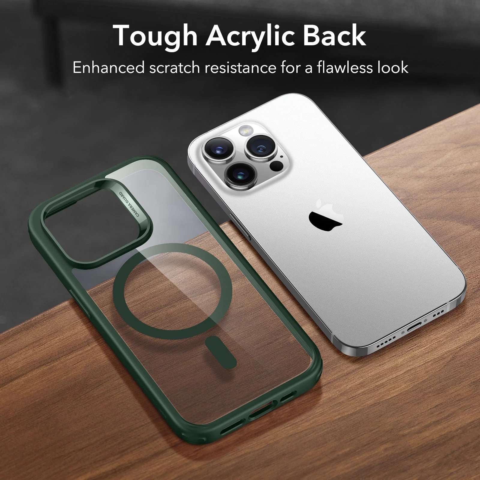 iPhone 14 Pro Classic Hybrid Case (HaloLock) - Clear Green - Image 6